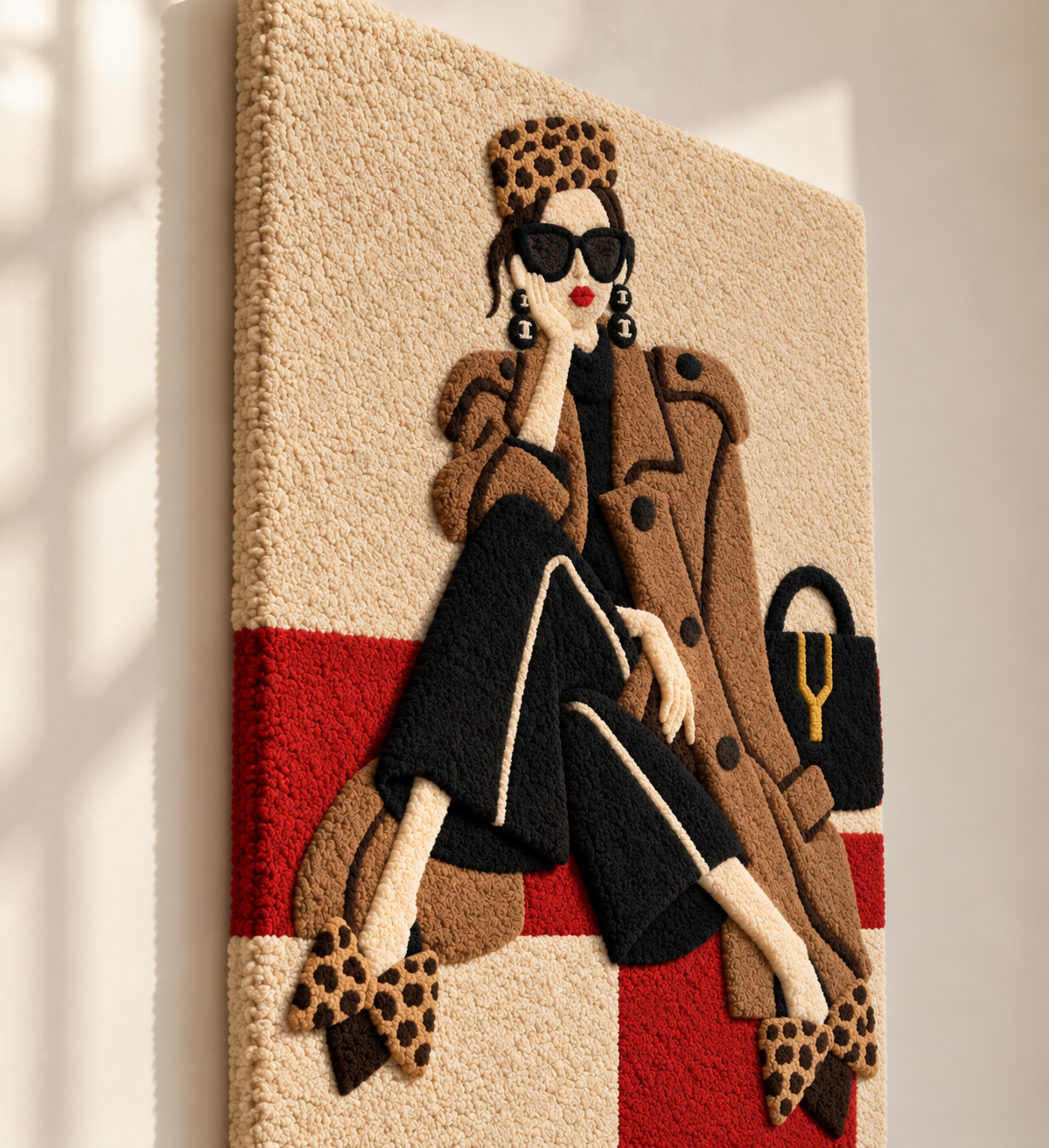 Leopard Hat Lounge — angled relief view