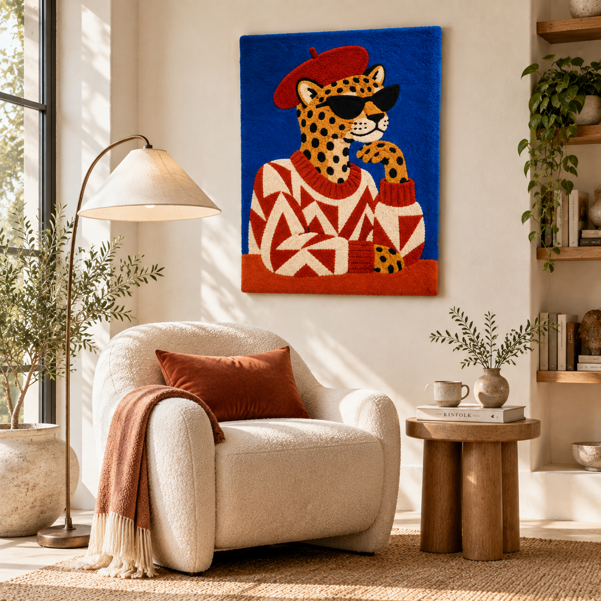 Leopard in a Scarlet Beret — room setting
