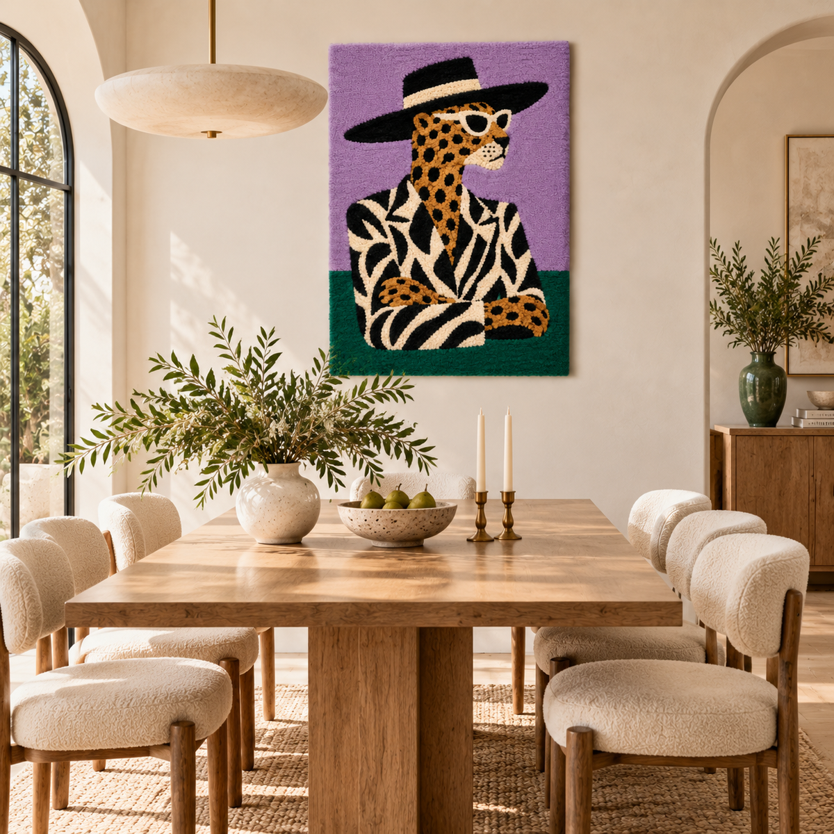 Leopard in Lavender Light — room setting