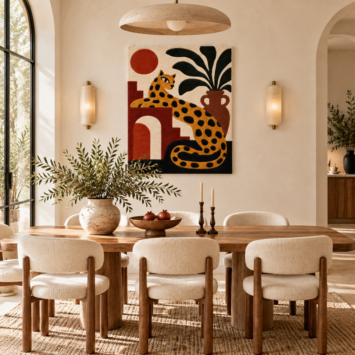 Leopard on Terracotta Terrace — room setting