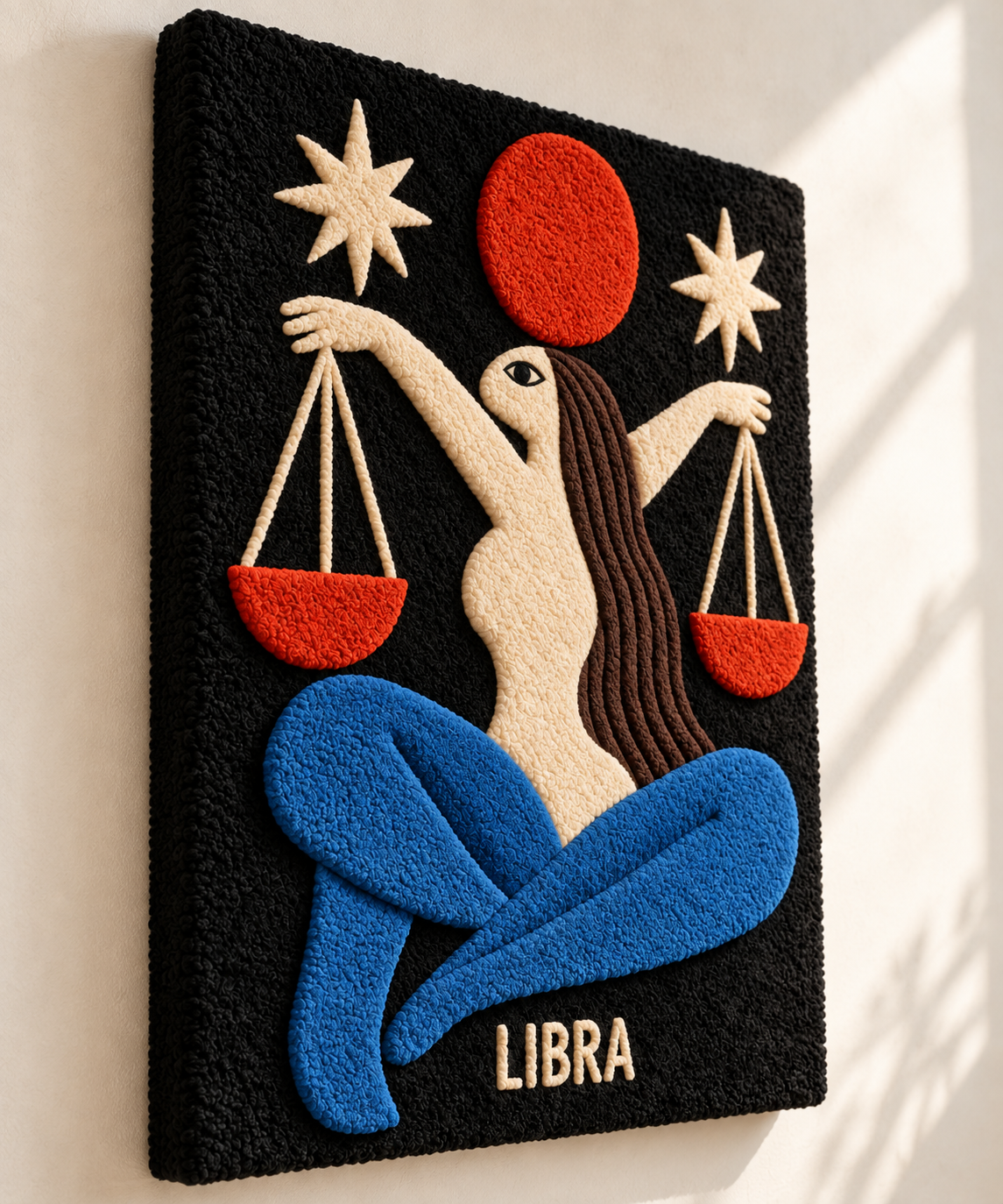 Libra in Balance — angled relief view