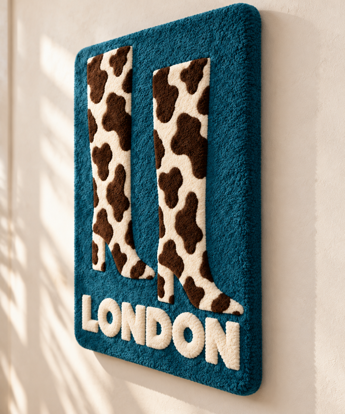 London Boots in Cowhide — angled relief view