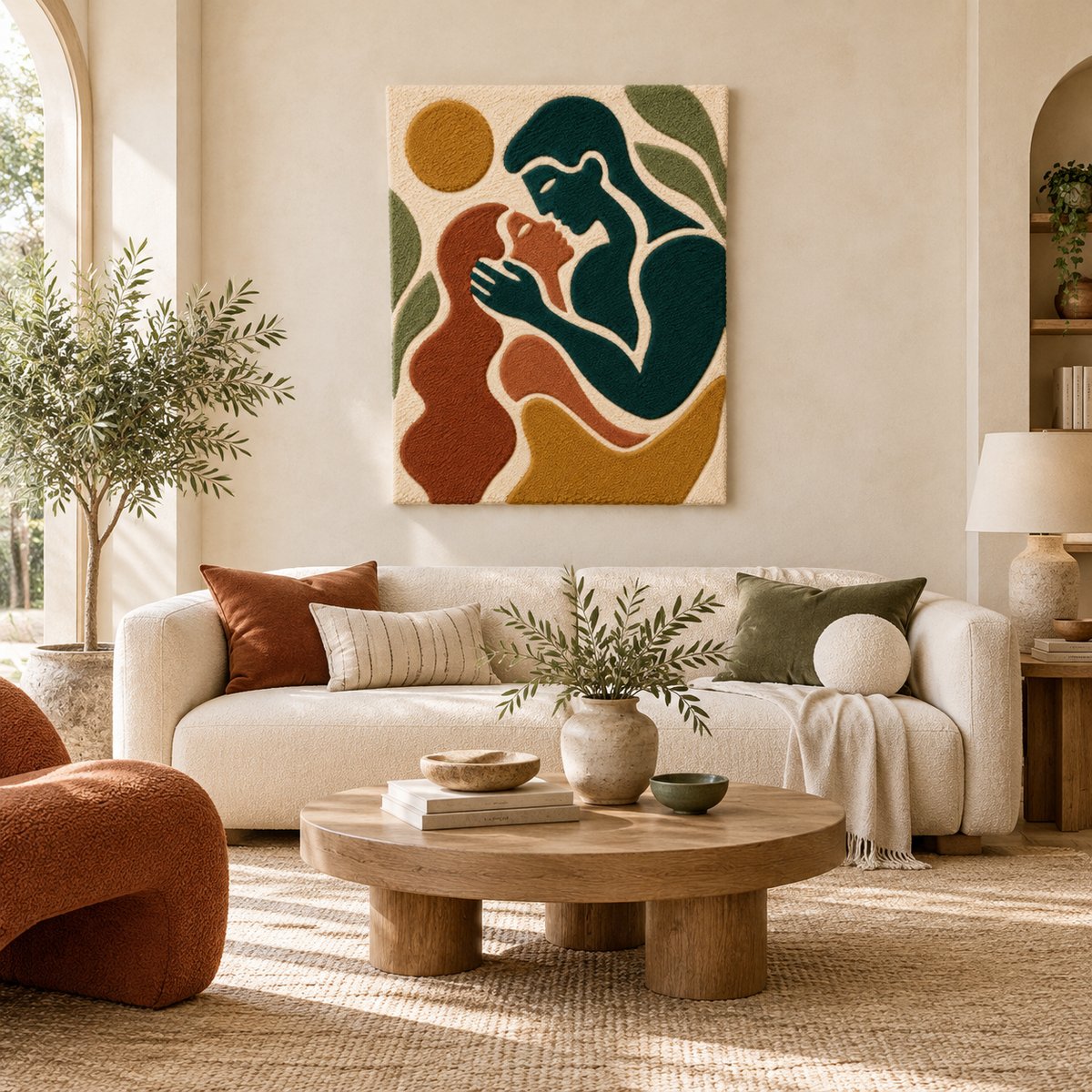 Lovers in the Olive Grove — front-facing room scene