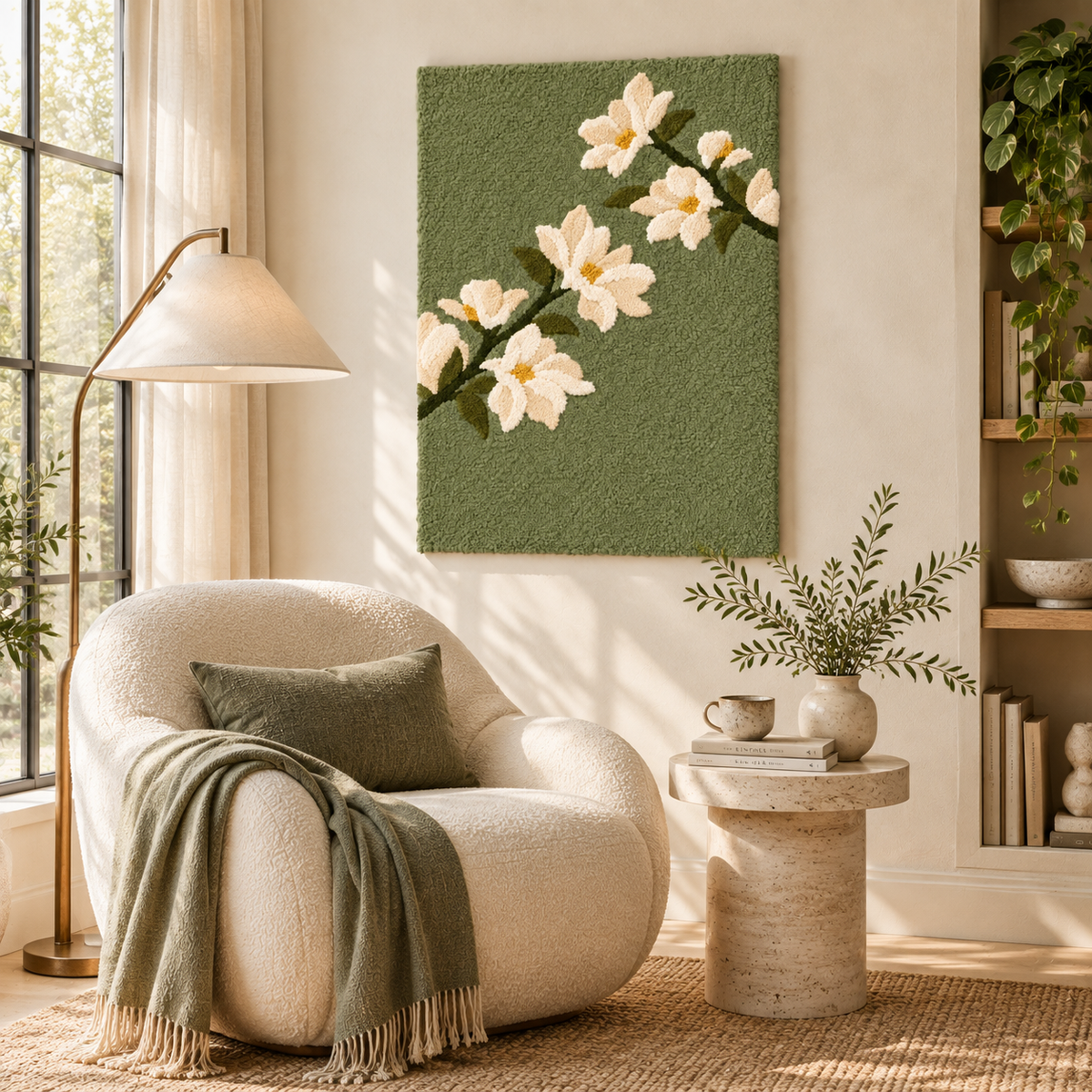 Magnolia Branch on Sage — room setting 1