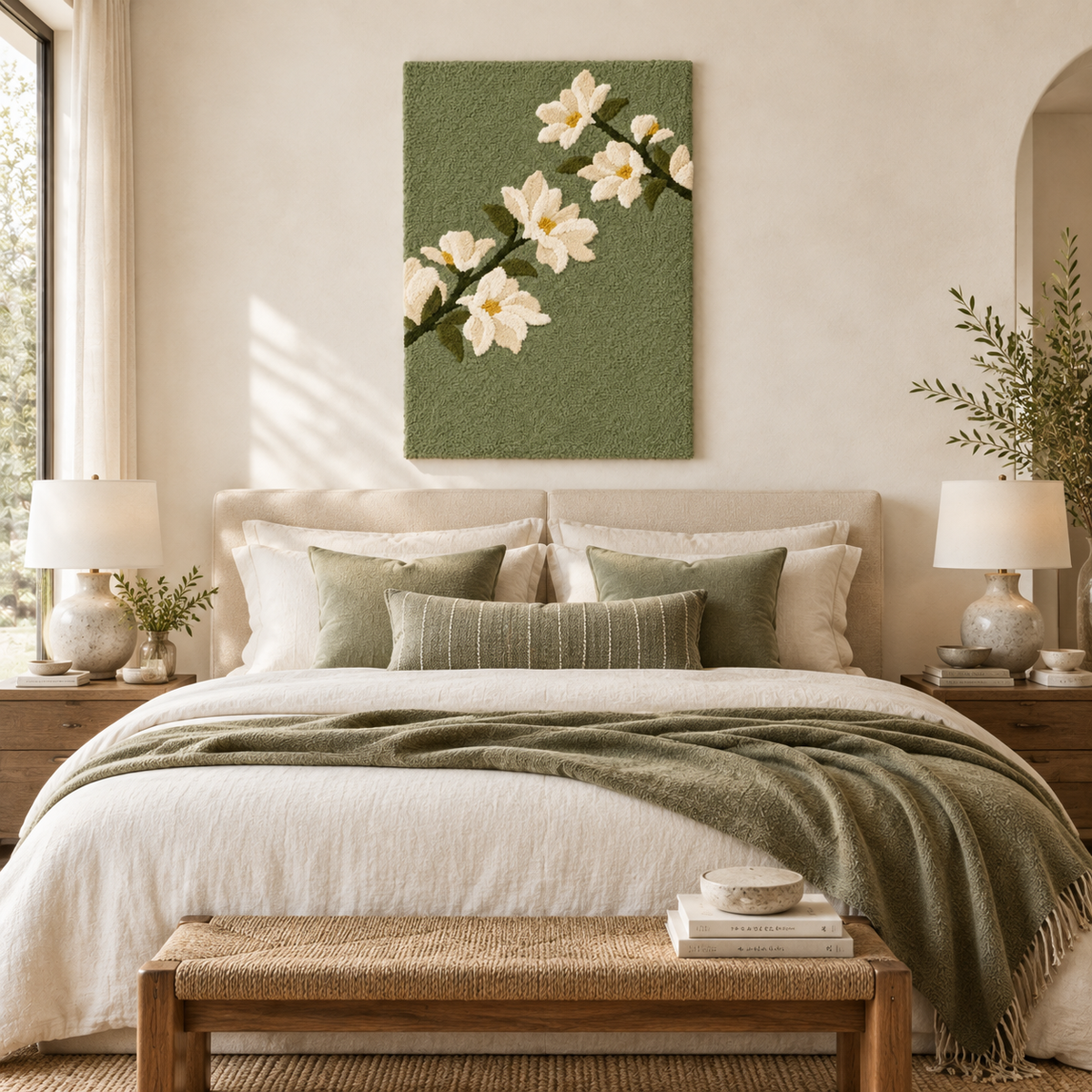 Magnolia Branch on Sage — room setting 3