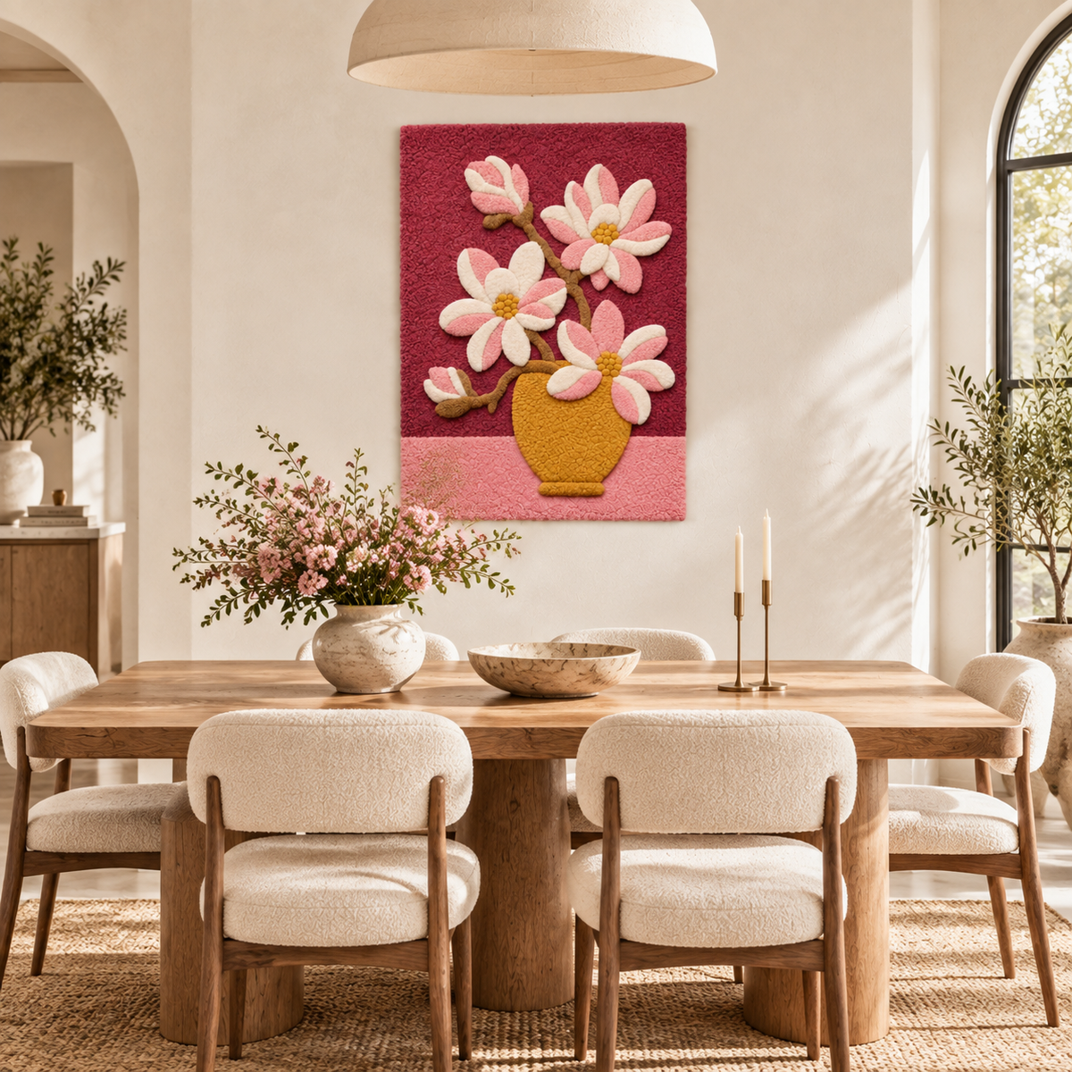 Magnolia in a Golden Vase — room setting 2