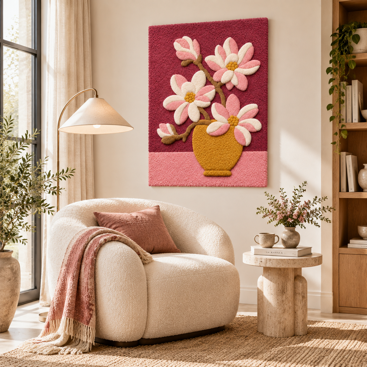 Magnolia in a Golden Vase — room setting 3