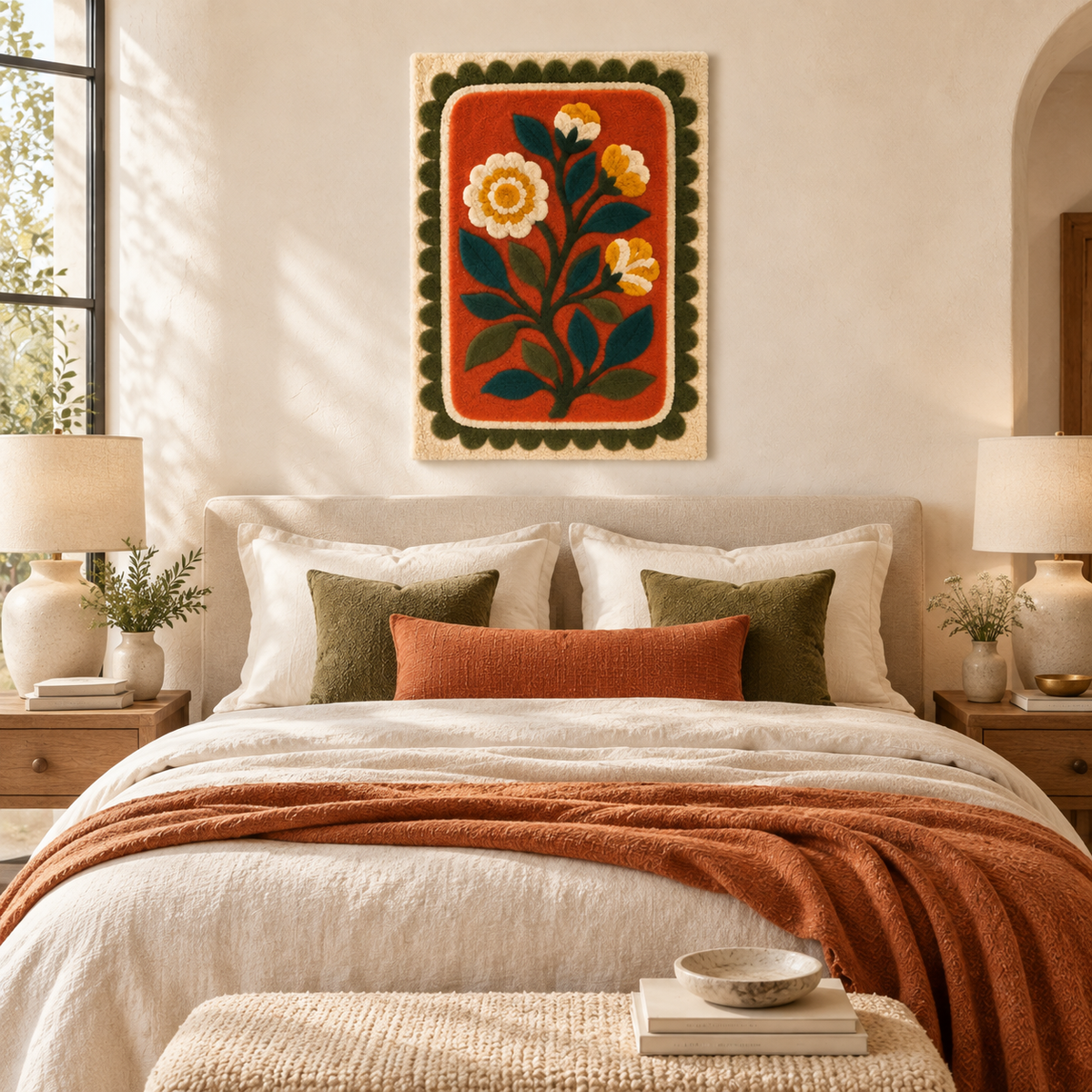 Marigold Garden Panel — room setting 1