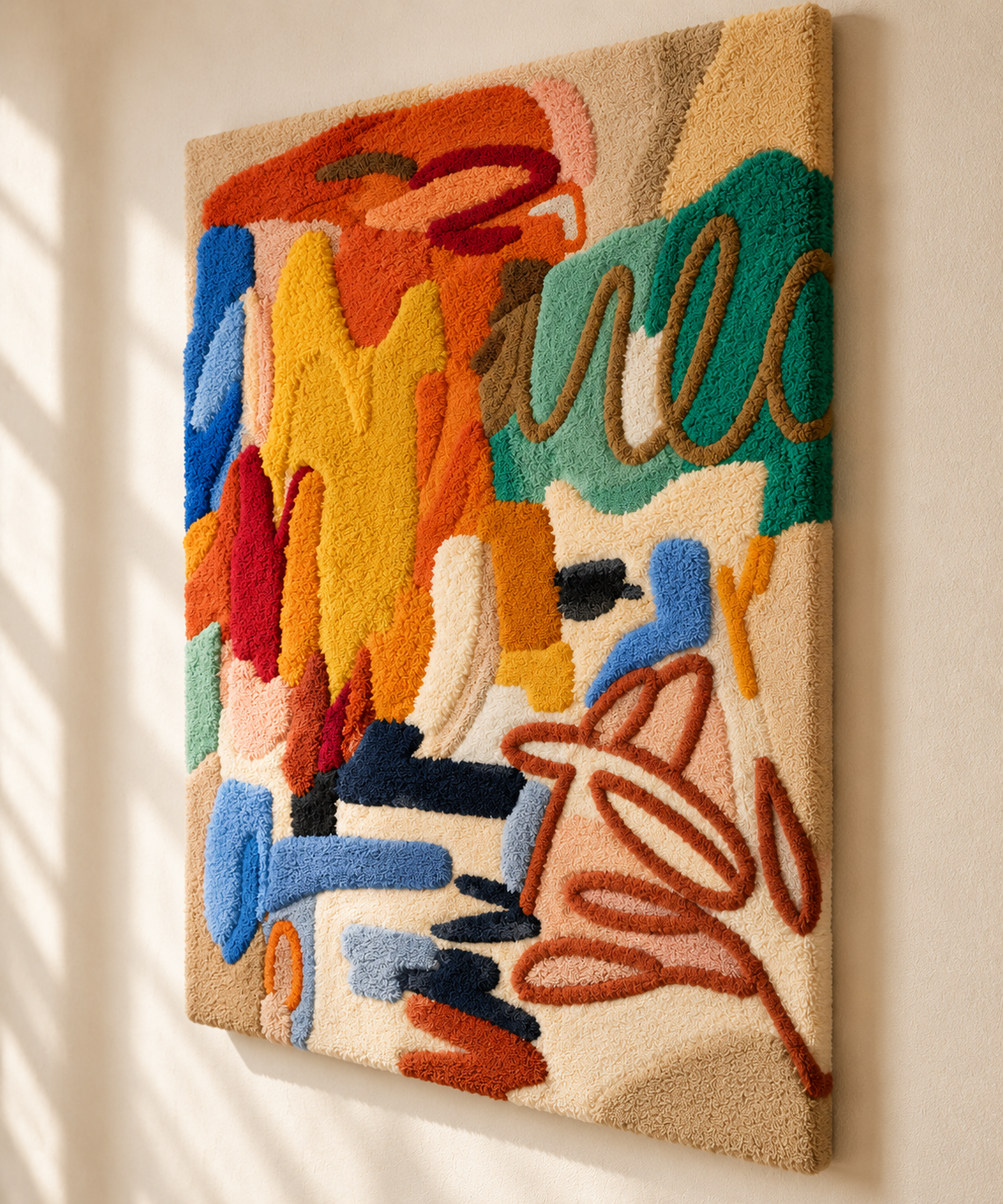 Marigold Painted Gesture — angled relief view