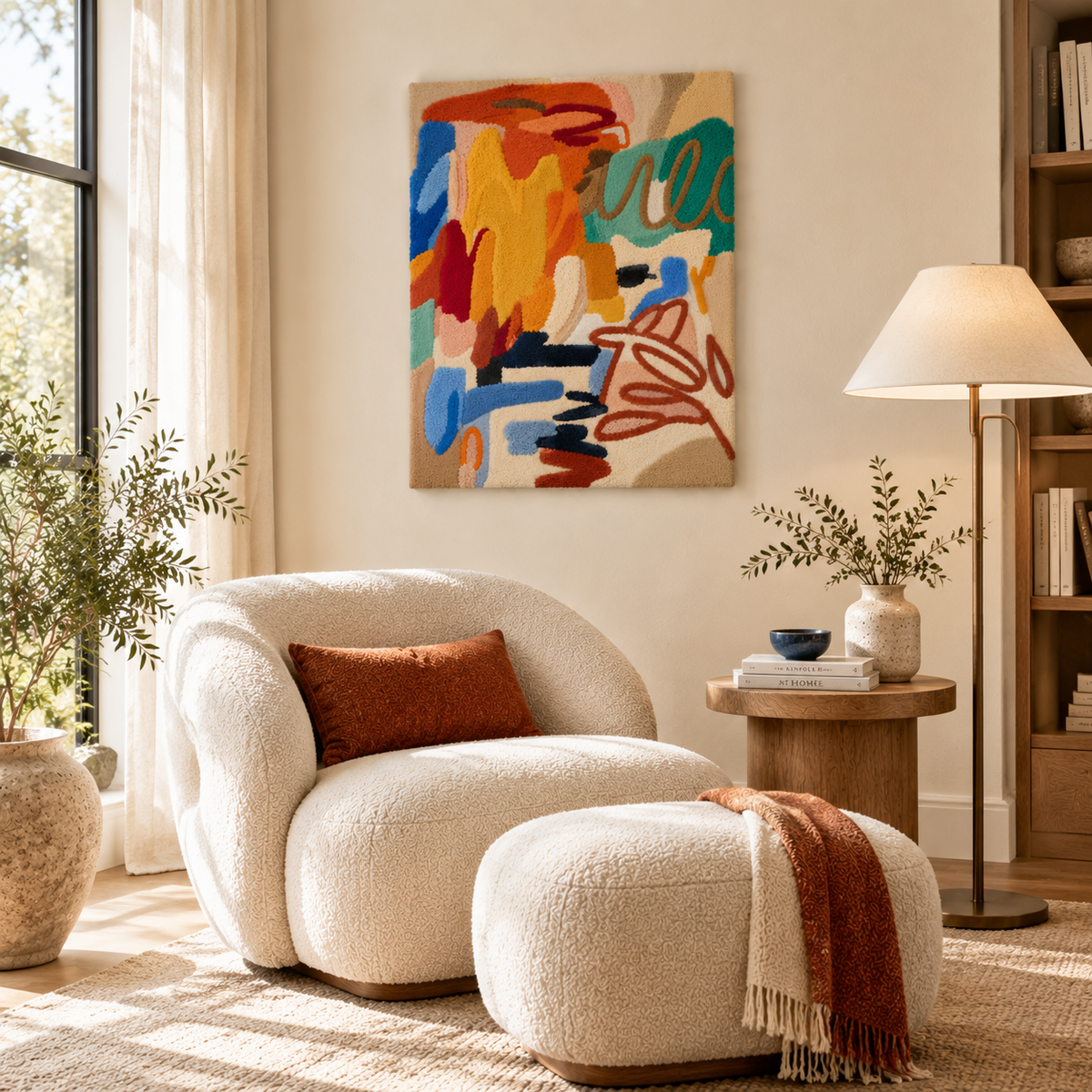Marigold Painted Gesture — room setting 1