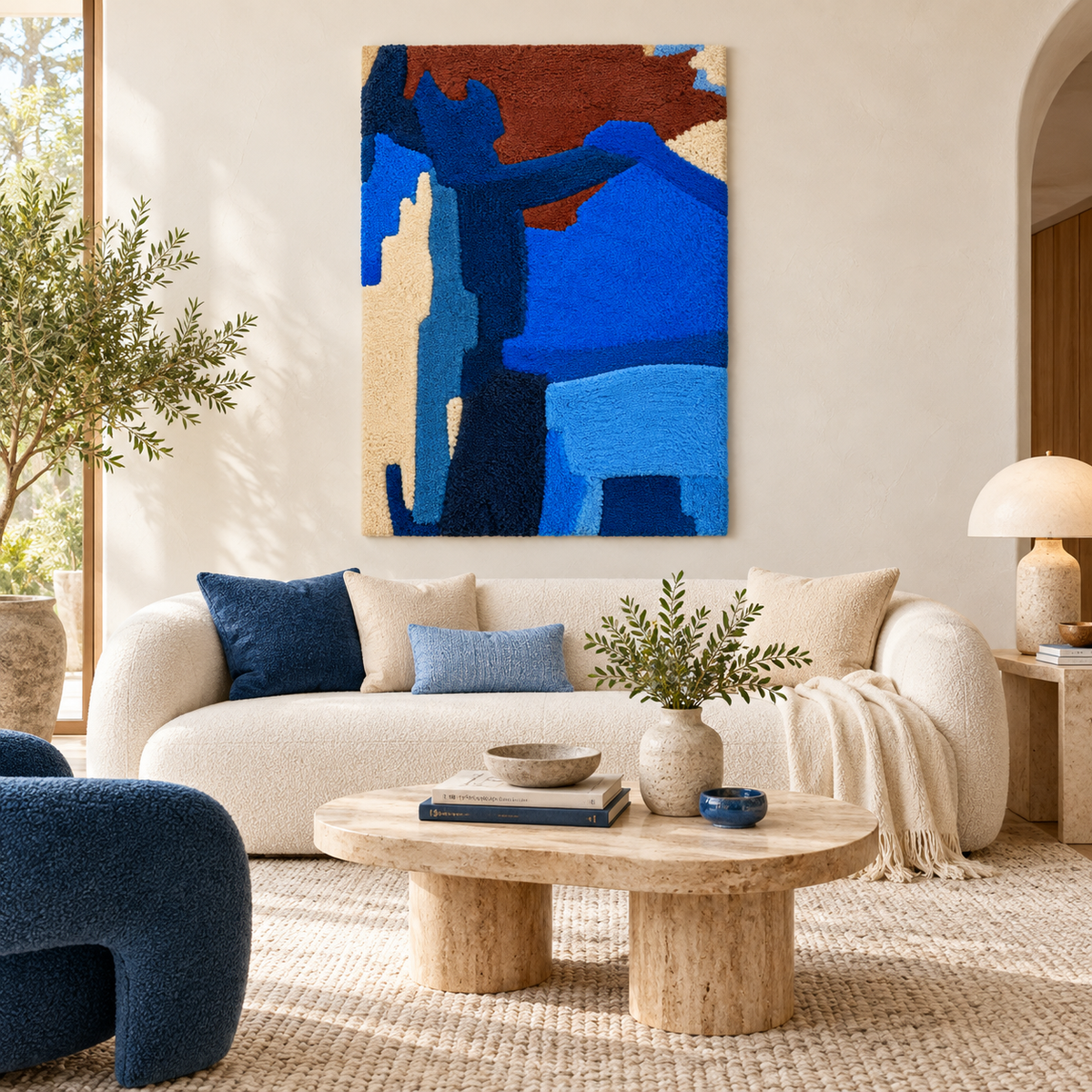 Midnight Cobalt Passage — front-facing room scene