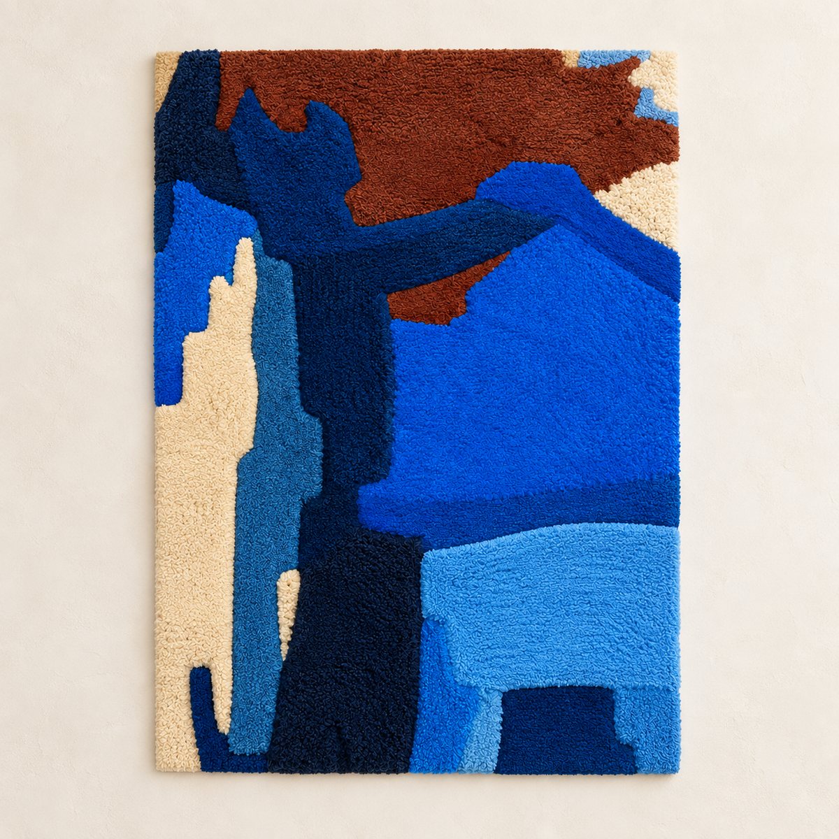 Hewn Earth Midnight Cobalt Passage wall art featuring abstract blue and dark tones with textured, artistic design.