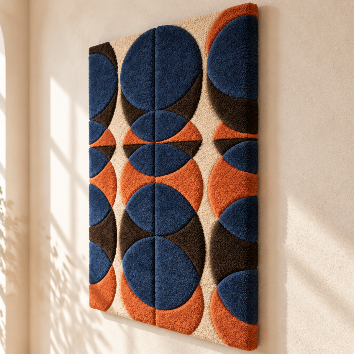 Midnight Ellipse Rhythm — angled relief view