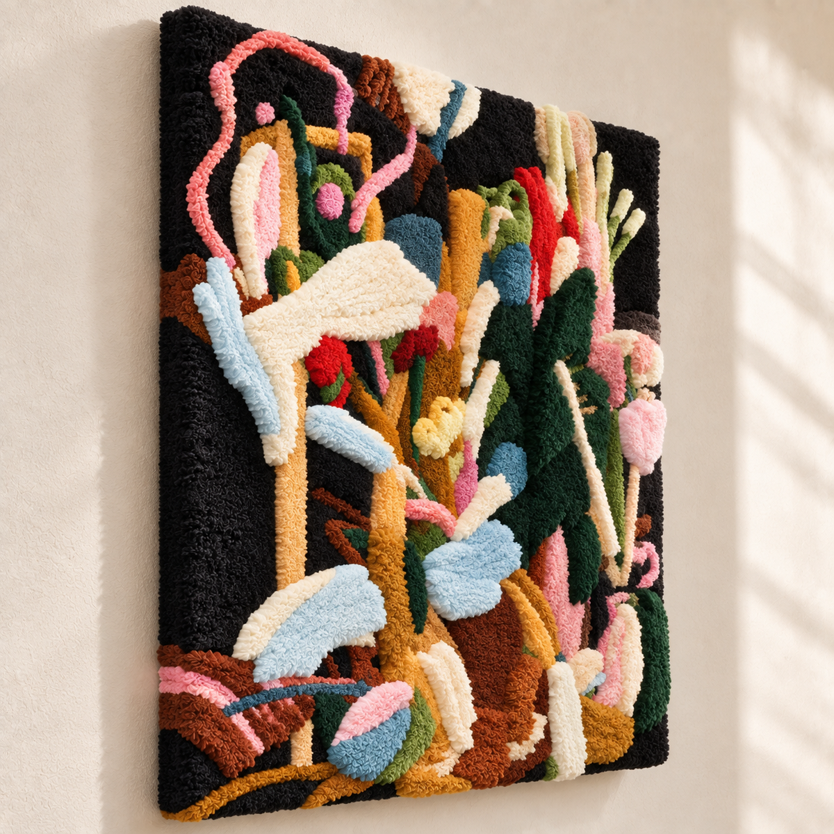 Midnight Garden Tangle — angled relief view