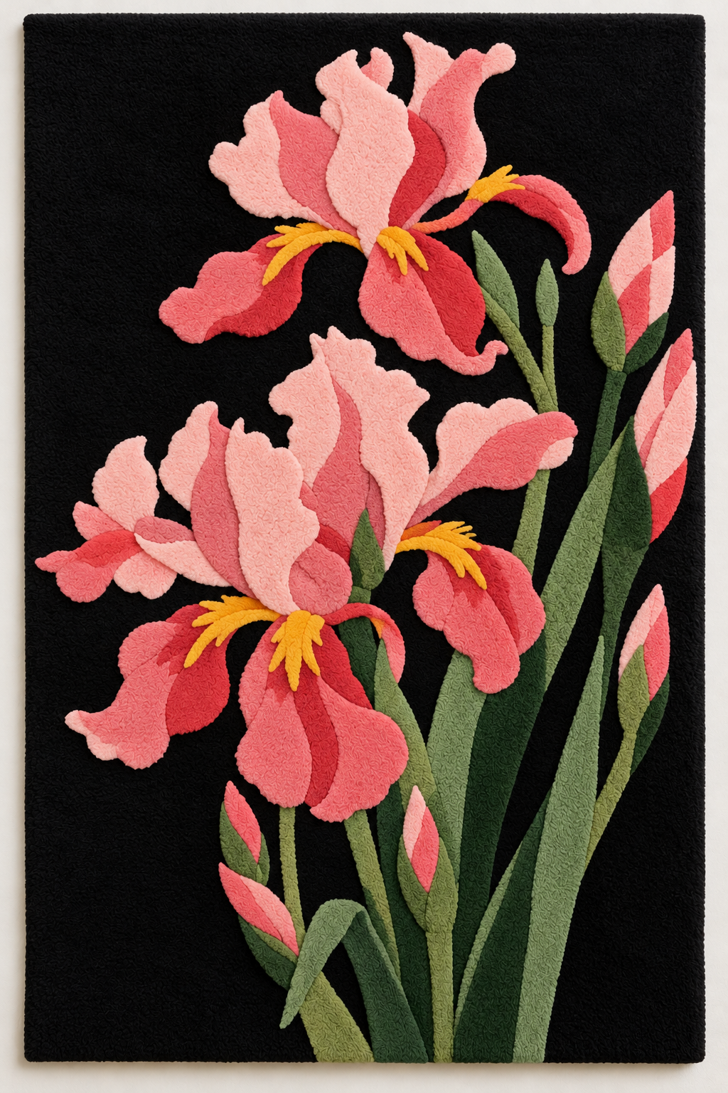 Midnight Pink Irises by Hewn Earth Studio — additional product view