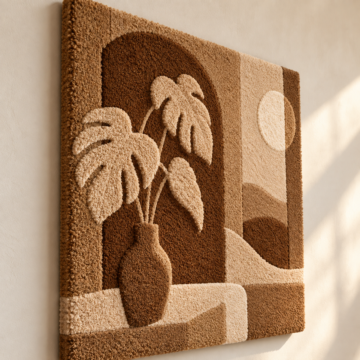 Monstera beneath the Sandstone Arch — angled relief view