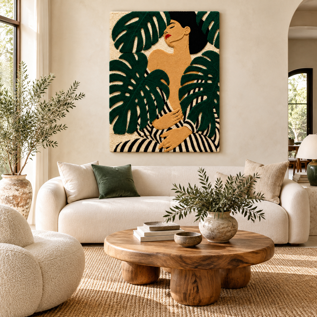 Monstera Reverie — front-facing room scene