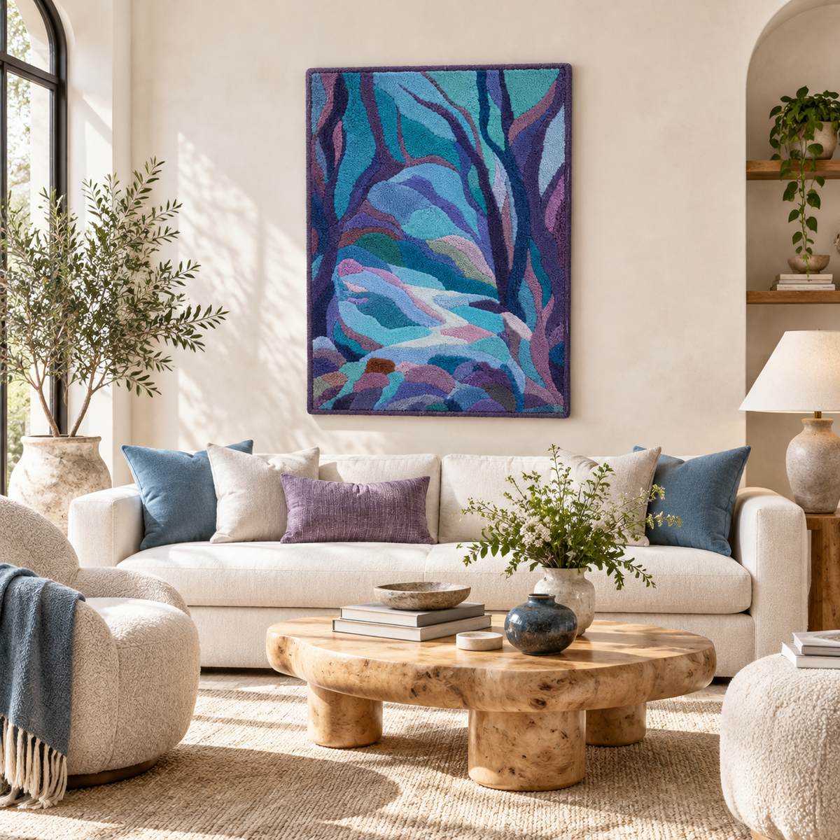 Moonblue Woodland Stream — front-facing room scene