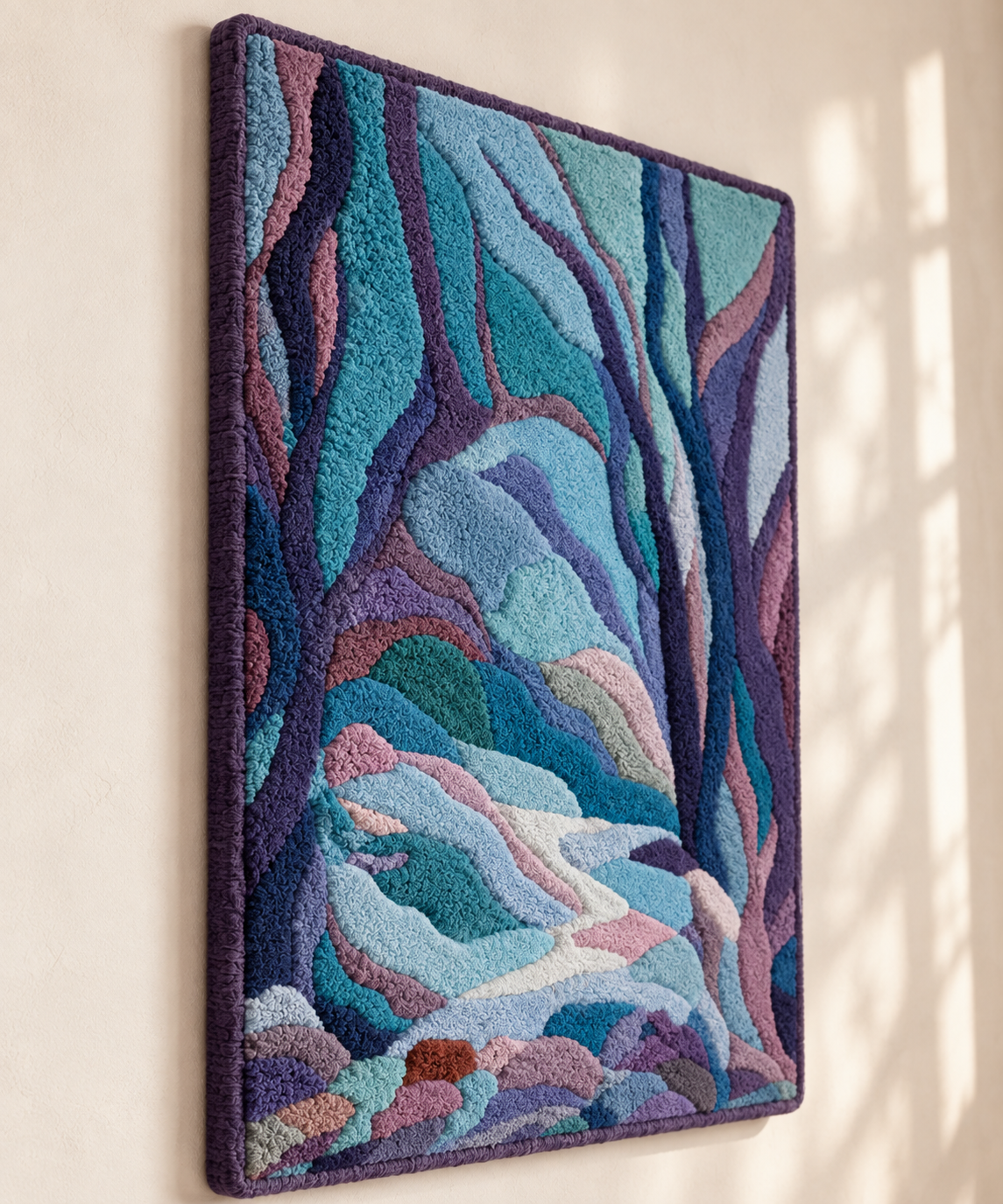 Moonblue Woodland Stream — angled relief view