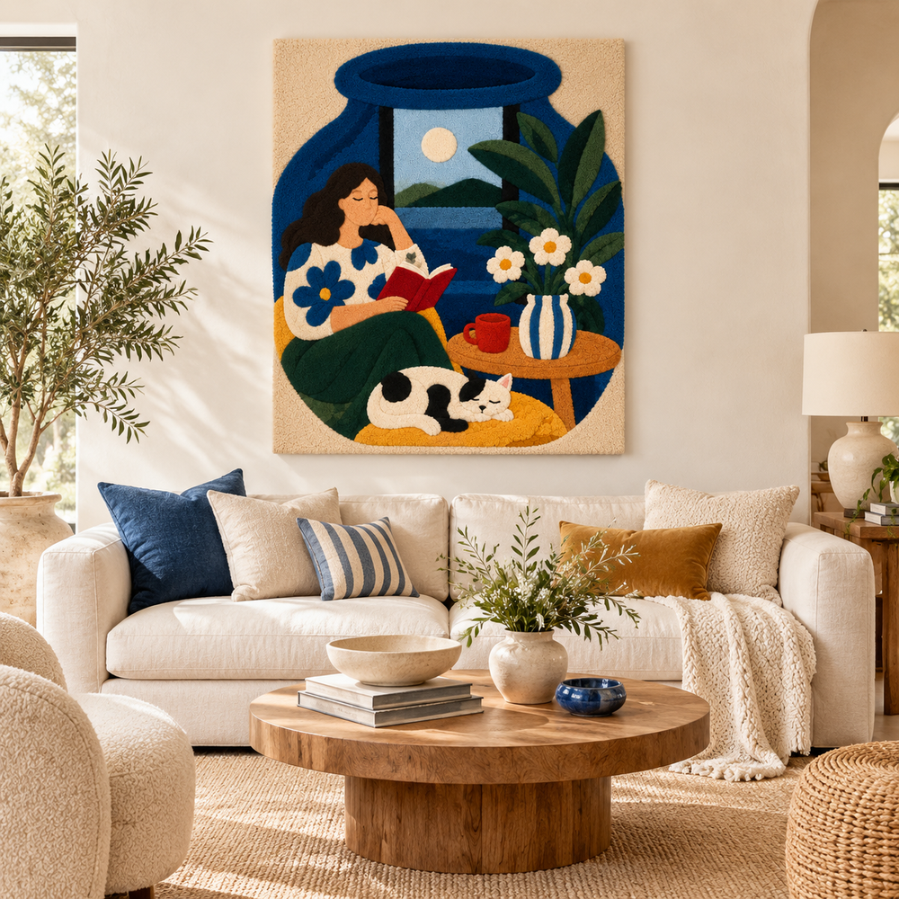 Moonlit Reading Companion — front-facing room scene [room-front]