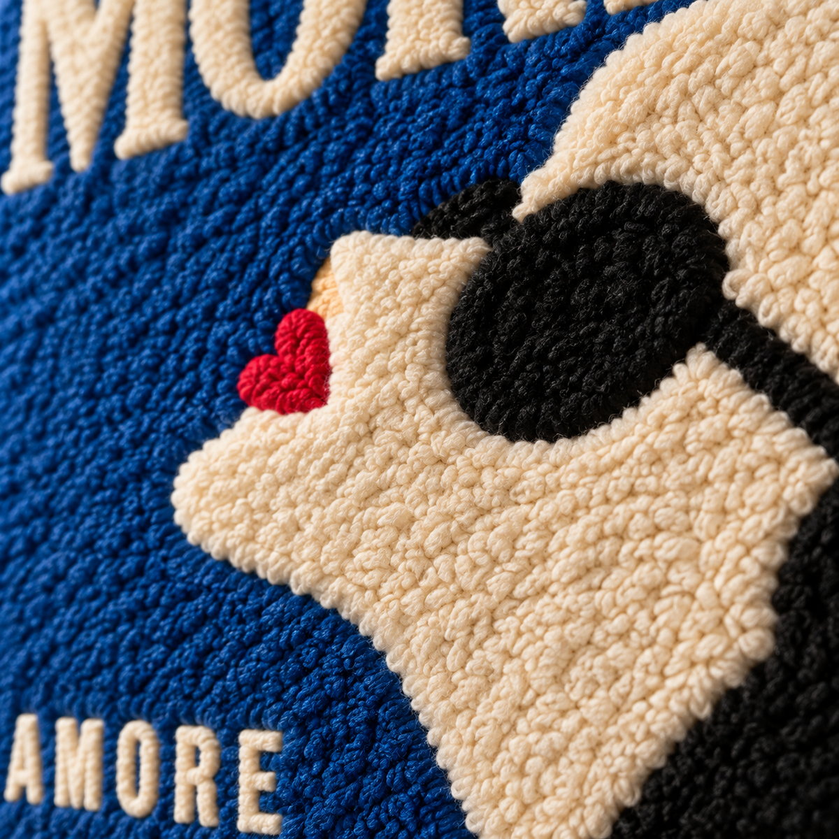 More Amore — tufted wool texture detail