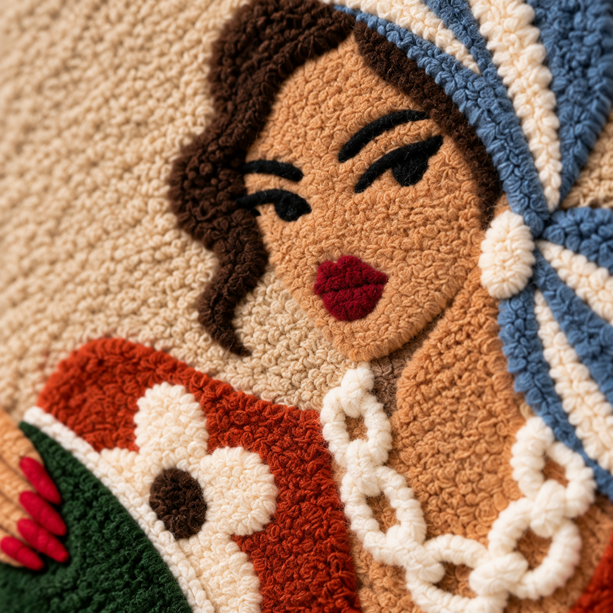 Morning Pages Floral Muse — tufted wool texture detail