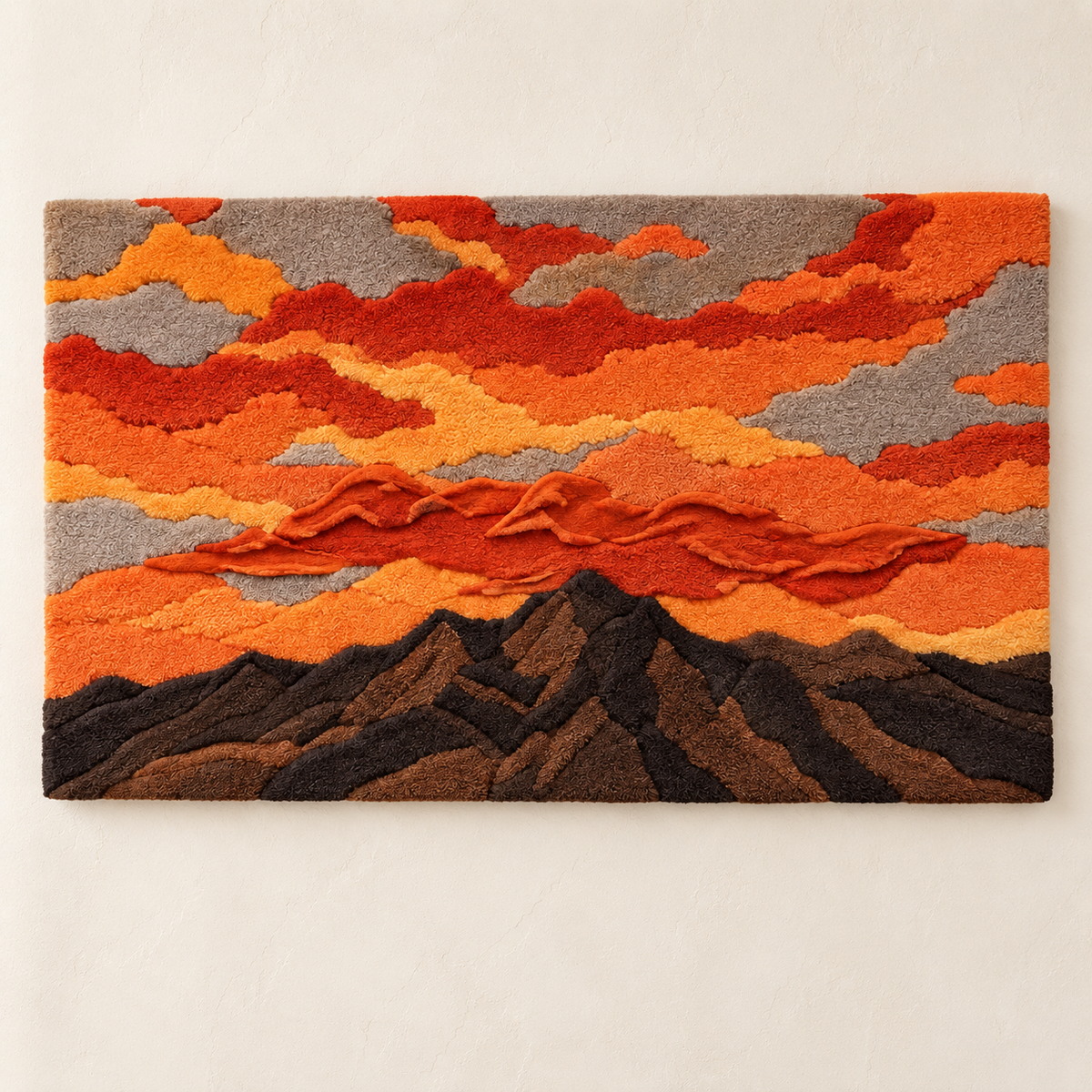 Mountains Under a Flame Sky — front product view
