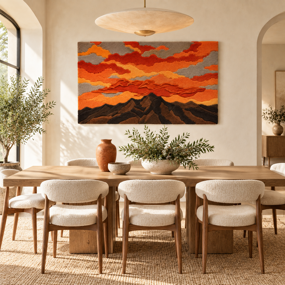 Mountains Under a Flame Sky — room setting 1