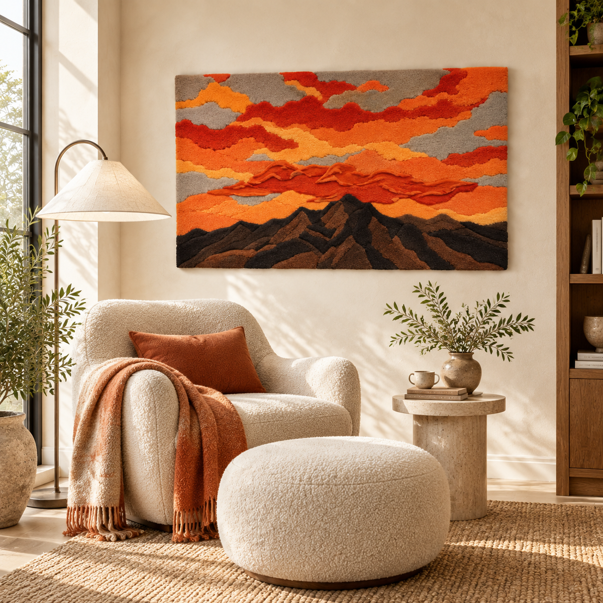 Mountains Under a Flame Sky — room setting 2