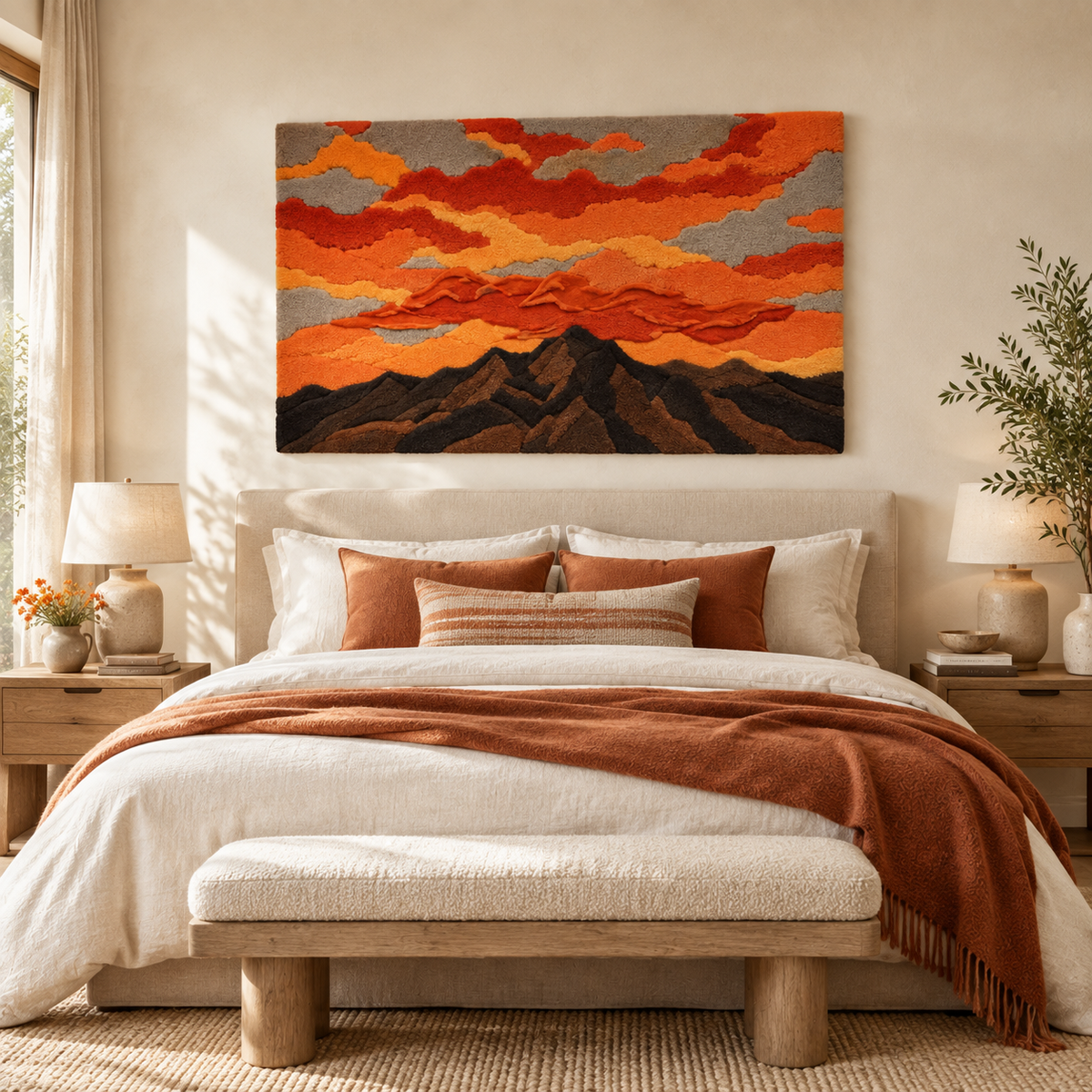 Mountains Under a Flame Sky — room setting 3