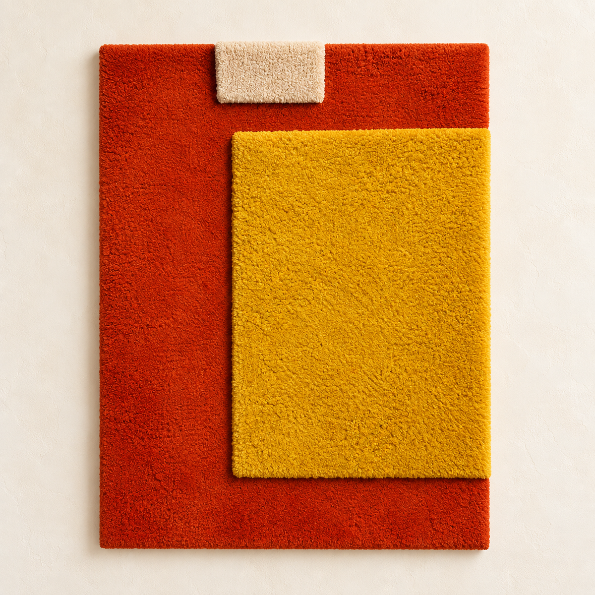Hewn Earth Mustard Window on Ember wall art featuring a warm mustard-toned window design on a light background.