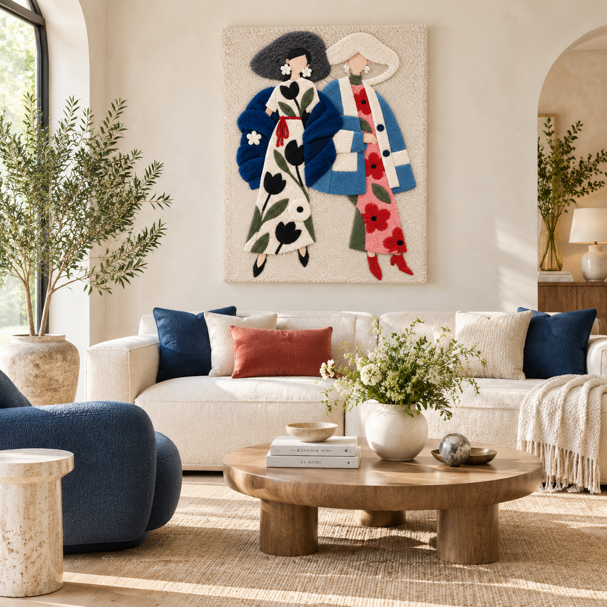 Navy Layers Floral Companions — front-facing room scene [room-front]