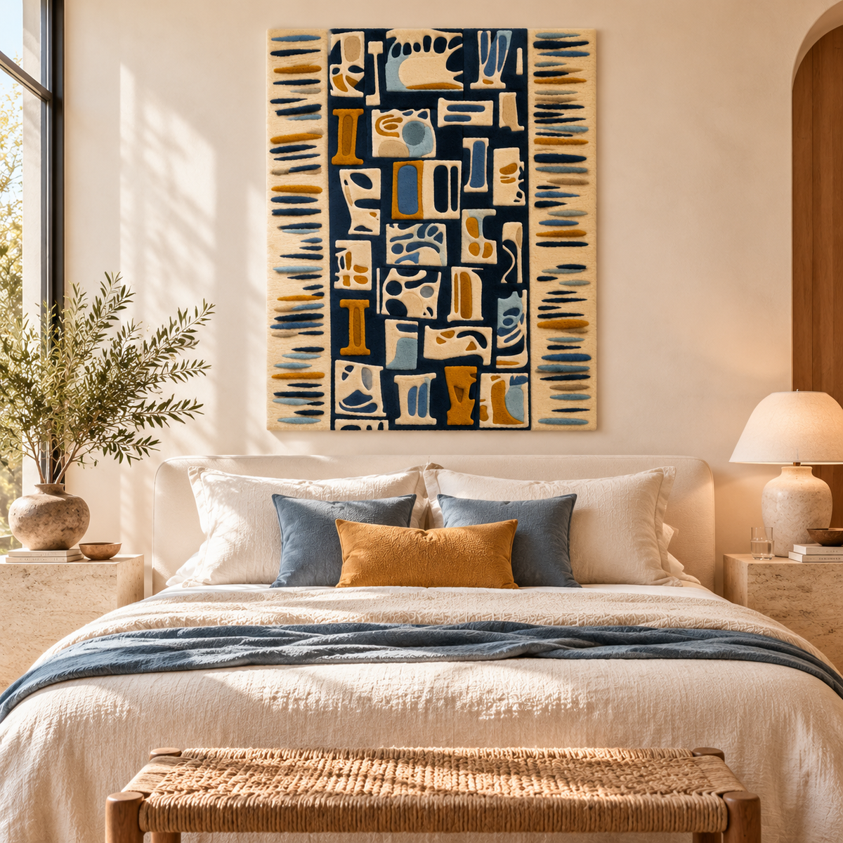 Navy Ochre Talisman by Hewn Earth Studio — room setting