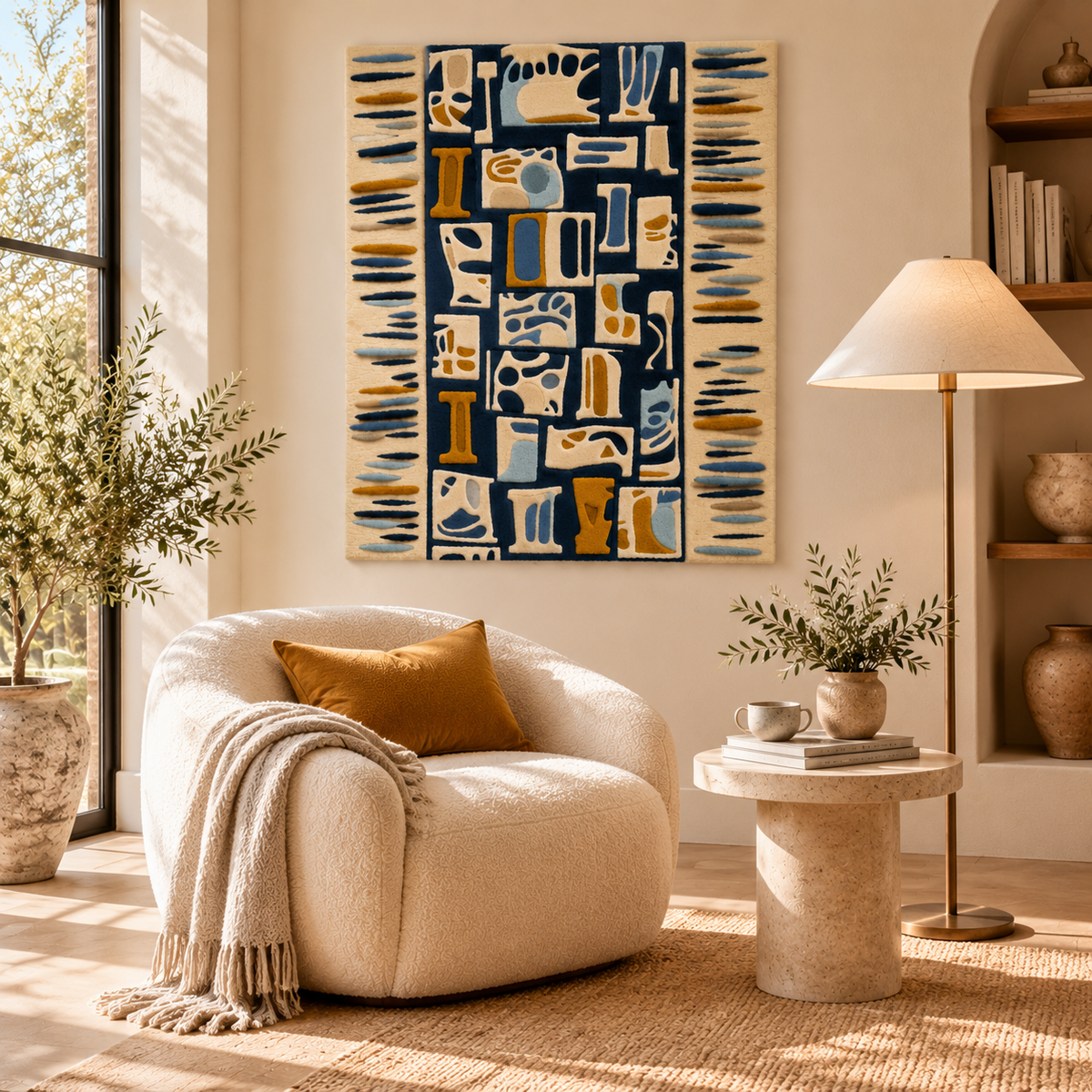 Navy Ochre Talisman by Hewn Earth Studio — room setting