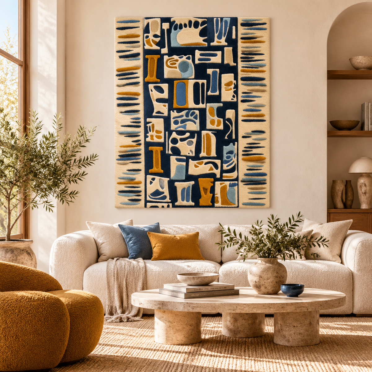 Navy Ochre Talisman by Hewn Earth Studio — room setting