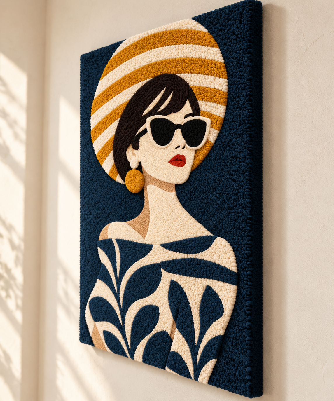 Navy Summer Muse — angled relief view