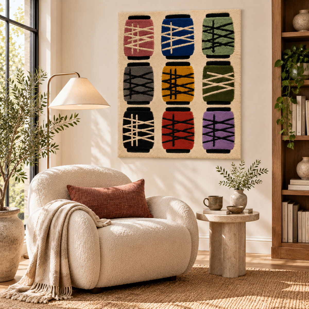 Nine Spools of Color — front-facing room scene [room-front]