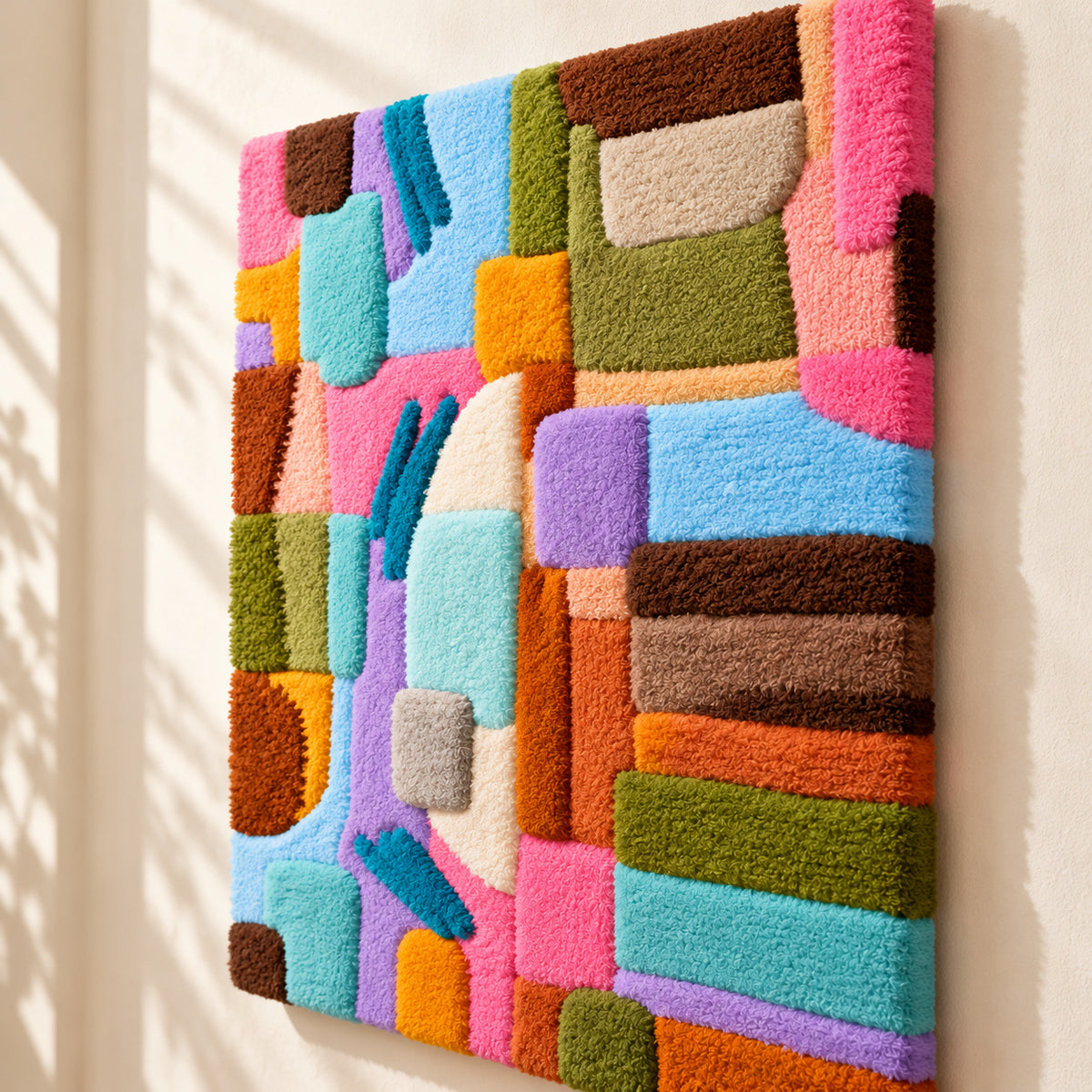 Chromatic Patchwork by Norma Chung — angled relief view