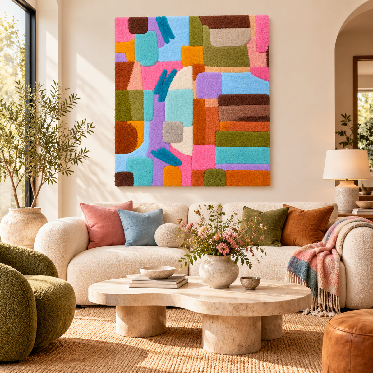Chromatic Patchwork by Norma Chung — room setting [room-front]
