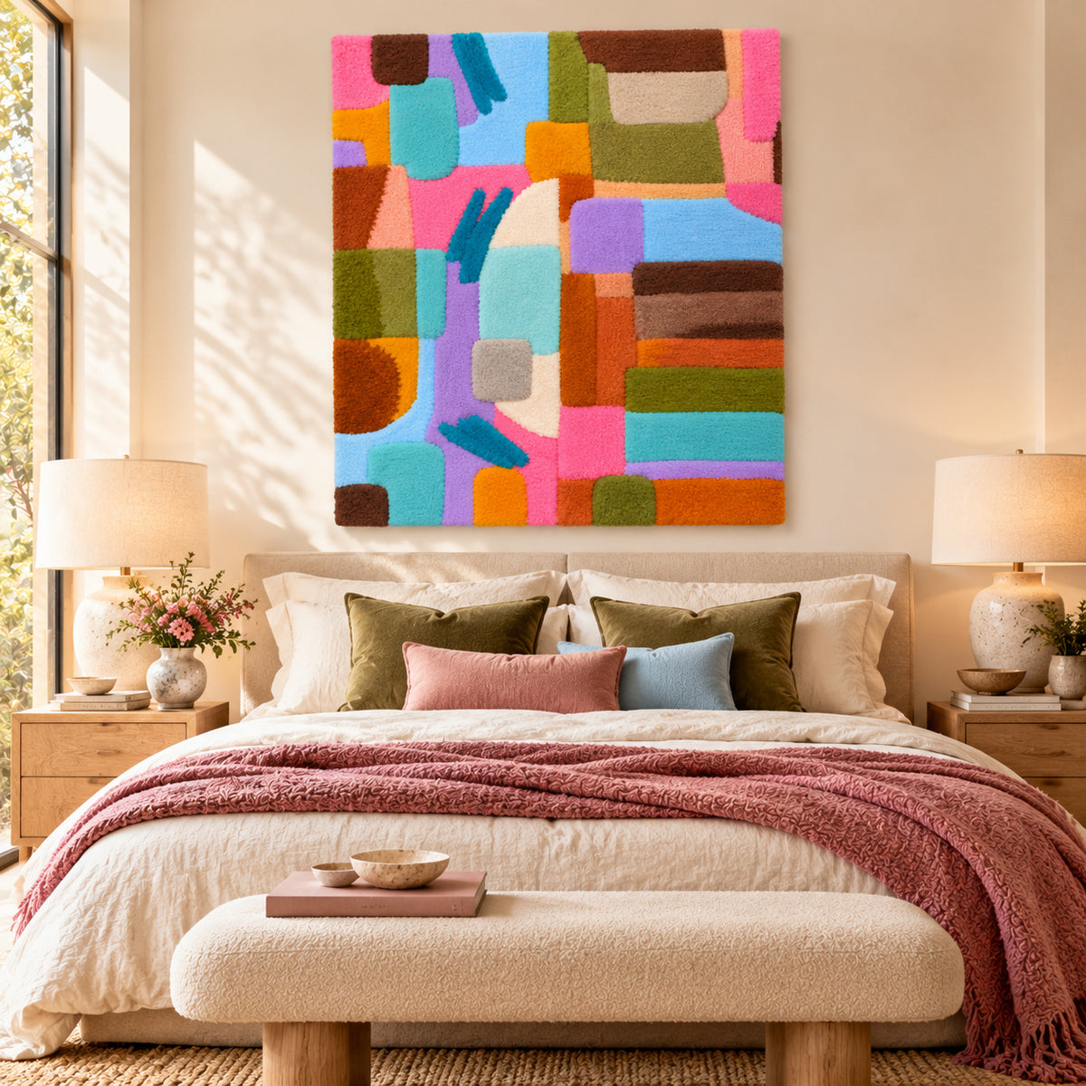 Chromatic Patchwork by Norma Chung — room setting