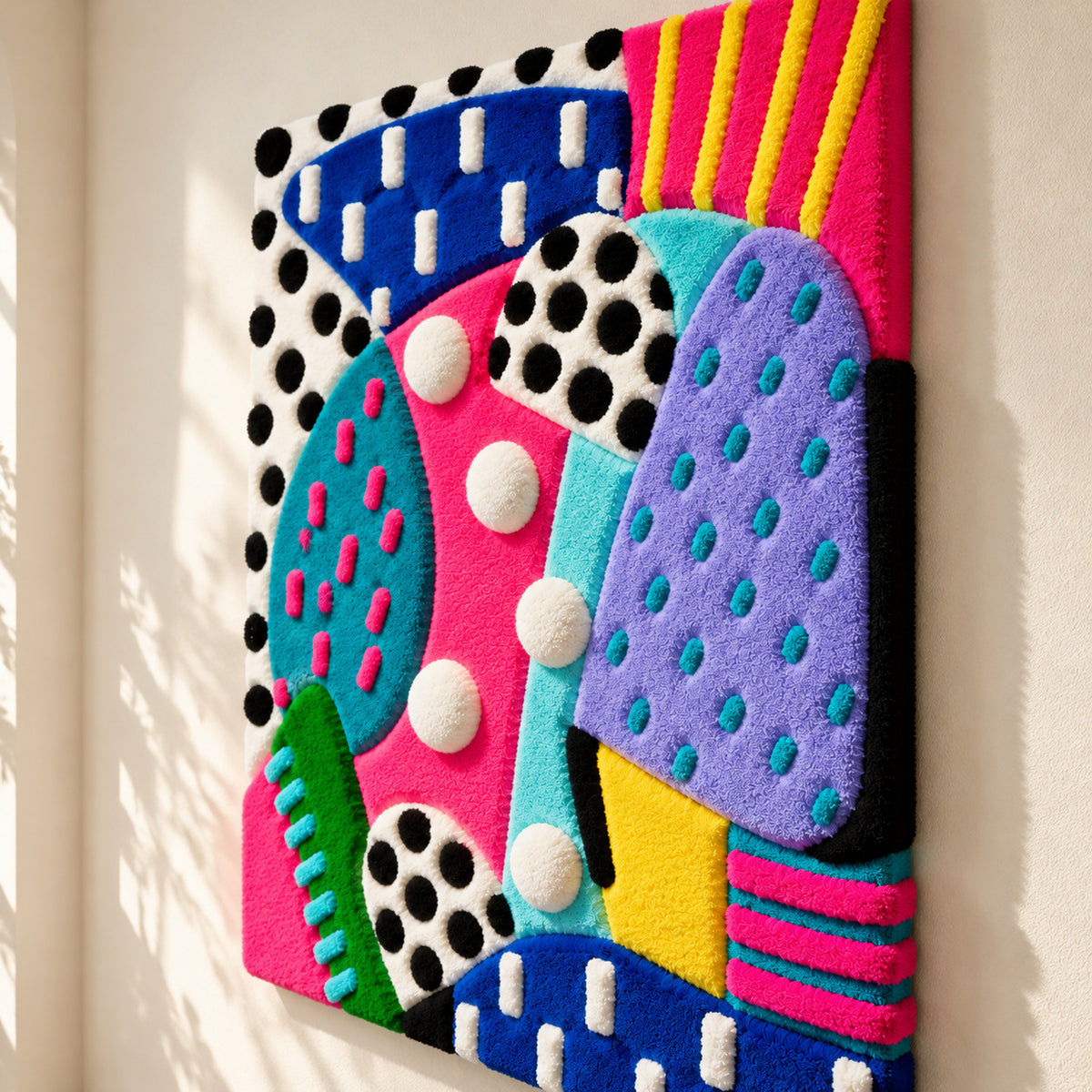 Confetti Shapes by Norma Chung — angled relief view