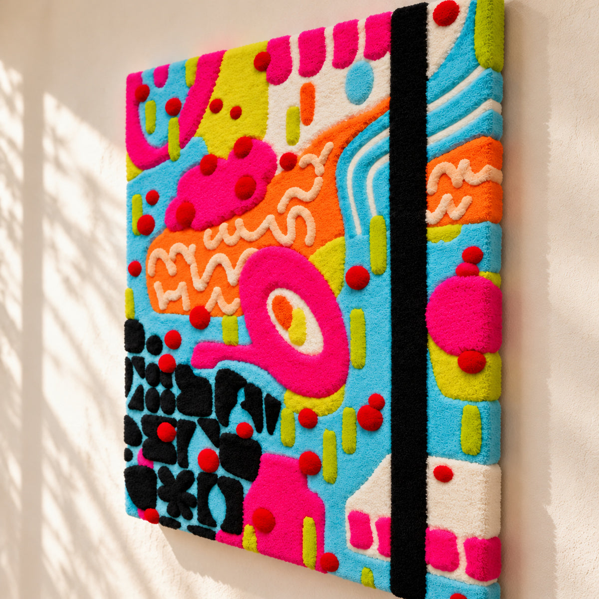 Electric Scribble Relief by Norma Chung — angled relief view