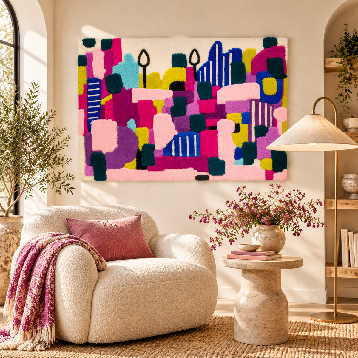 Magenta Mosaic by Norma Chung — room setting