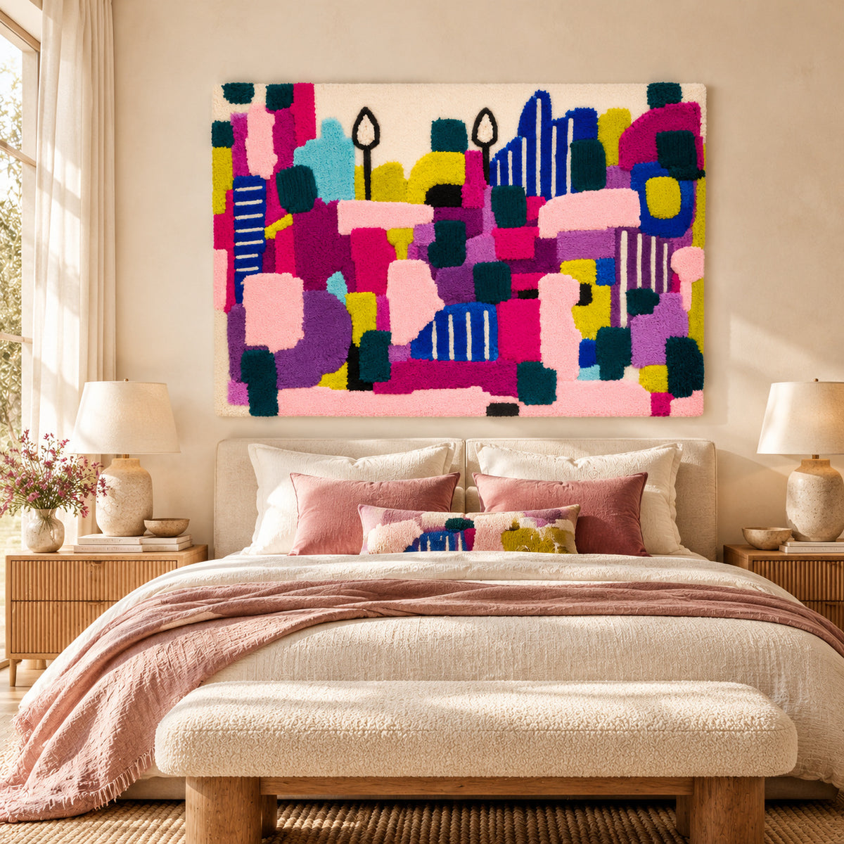 Magenta Mosaic by Norma Chung — room setting