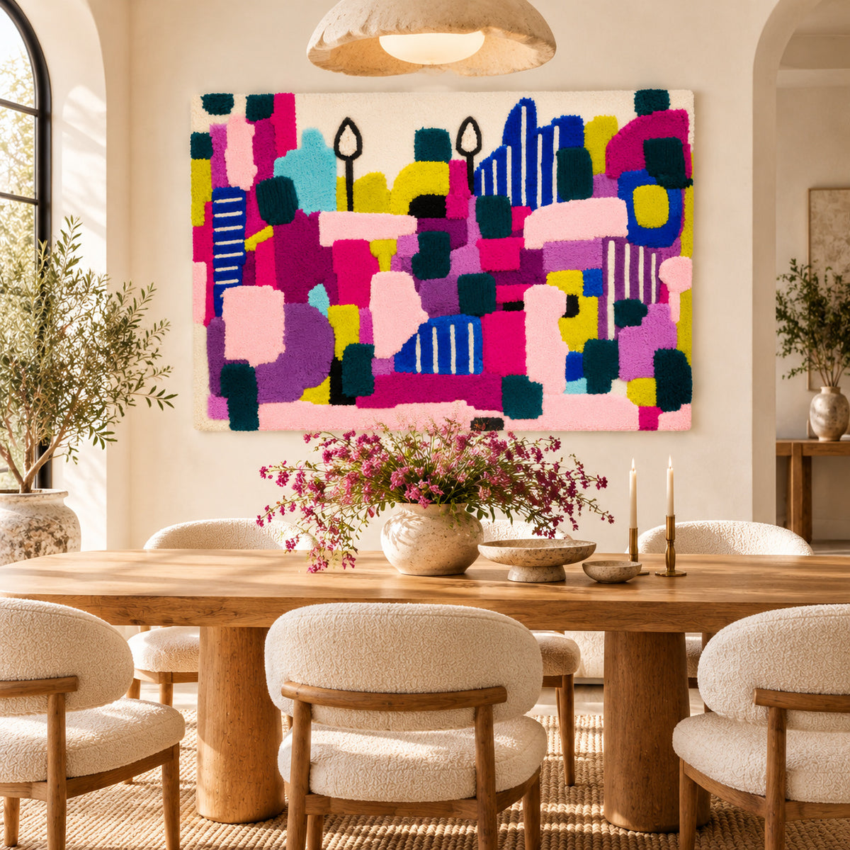 Magenta Mosaic by Norma Chung — room setting