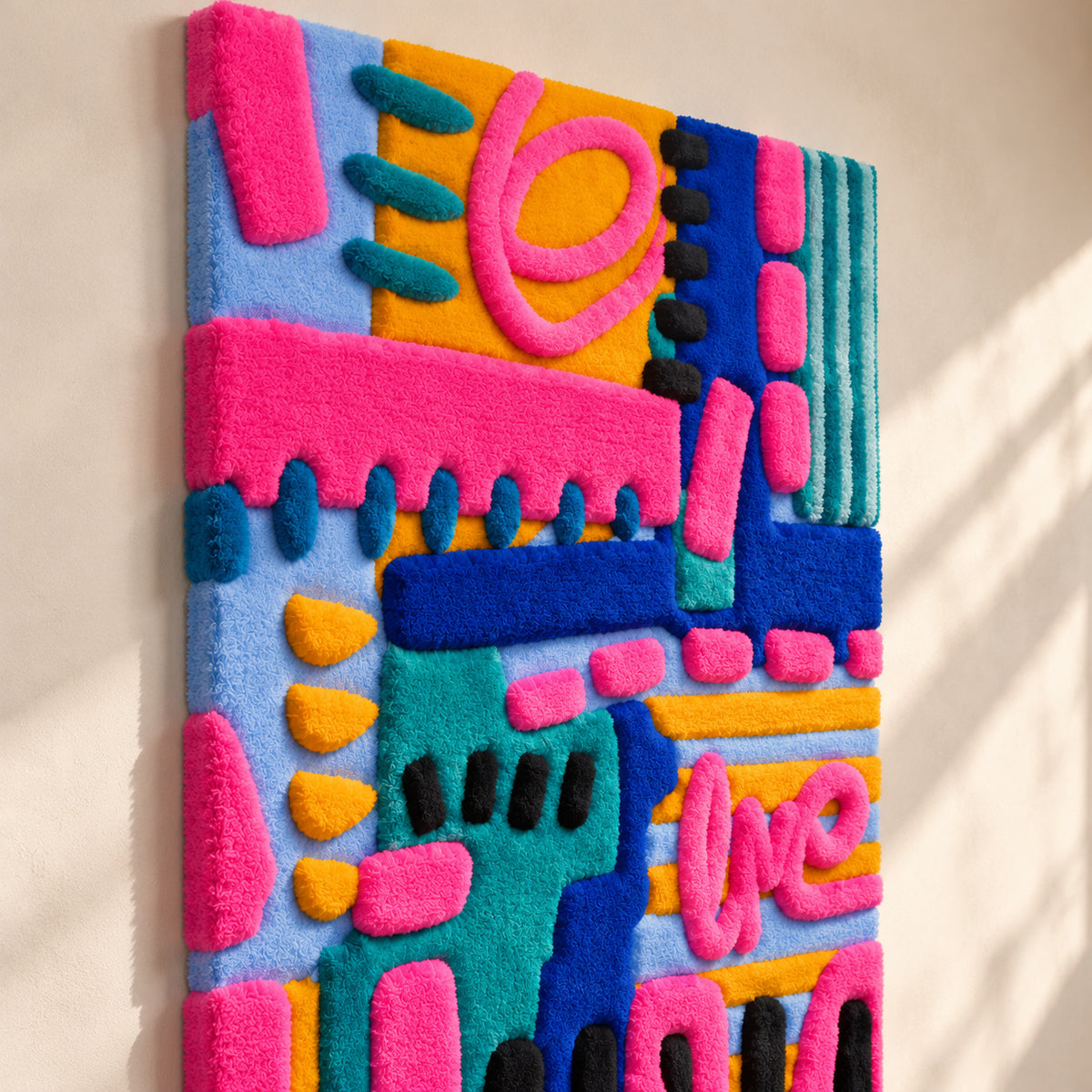 Neon Loop Circuit by Norma Chung — angled relief view