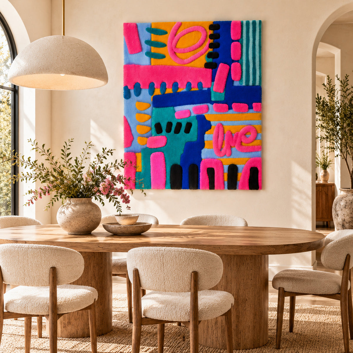 Neon Loop Circuit by Norma Chung — room setting