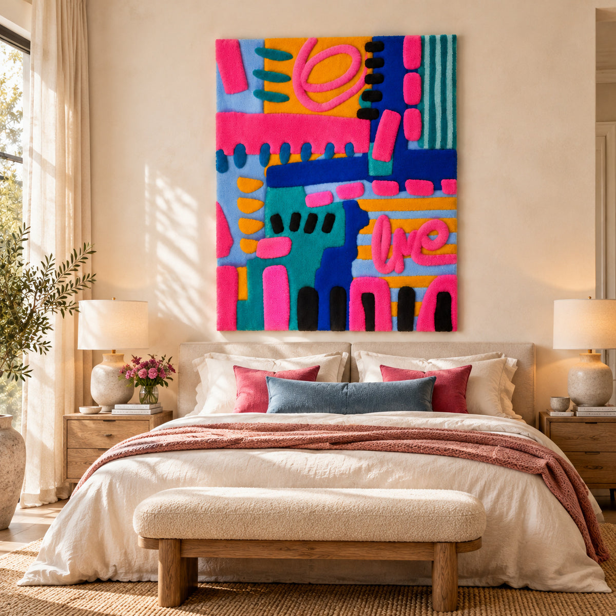Neon Loop Circuit by Norma Chung — room setting