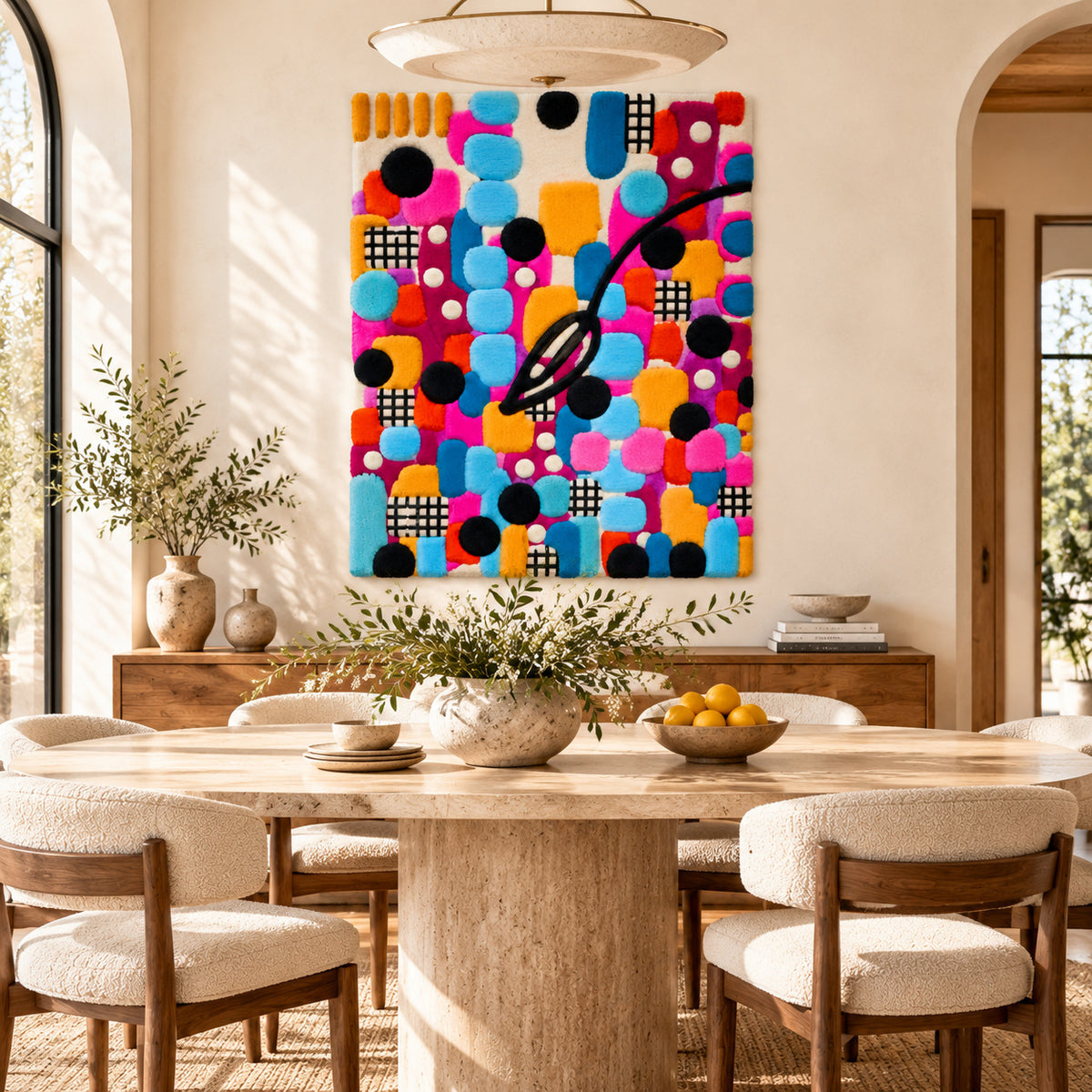 Orbit and Grid by Norma Chung — room setting