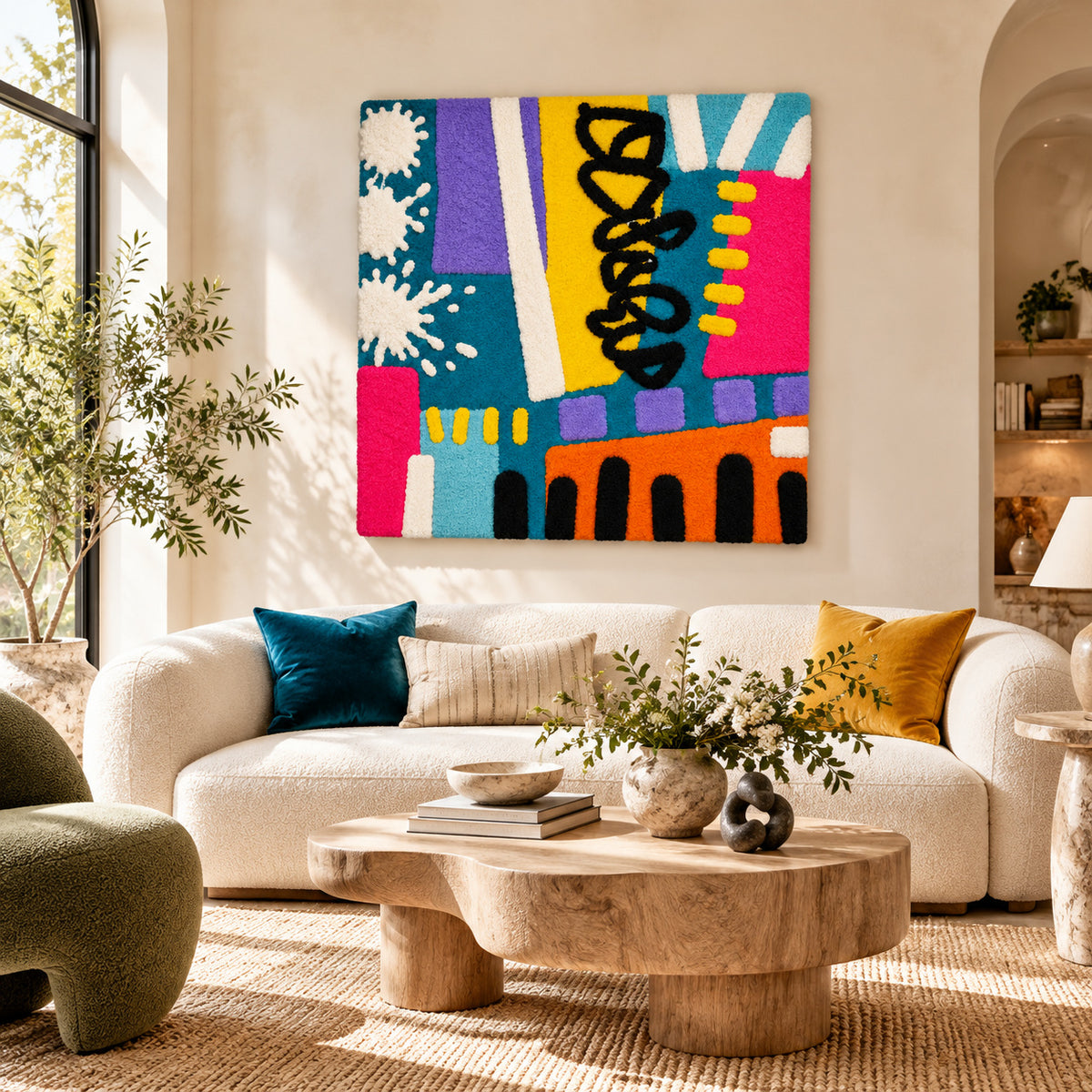 Sunburst Scribble by Norma Chung — room setting